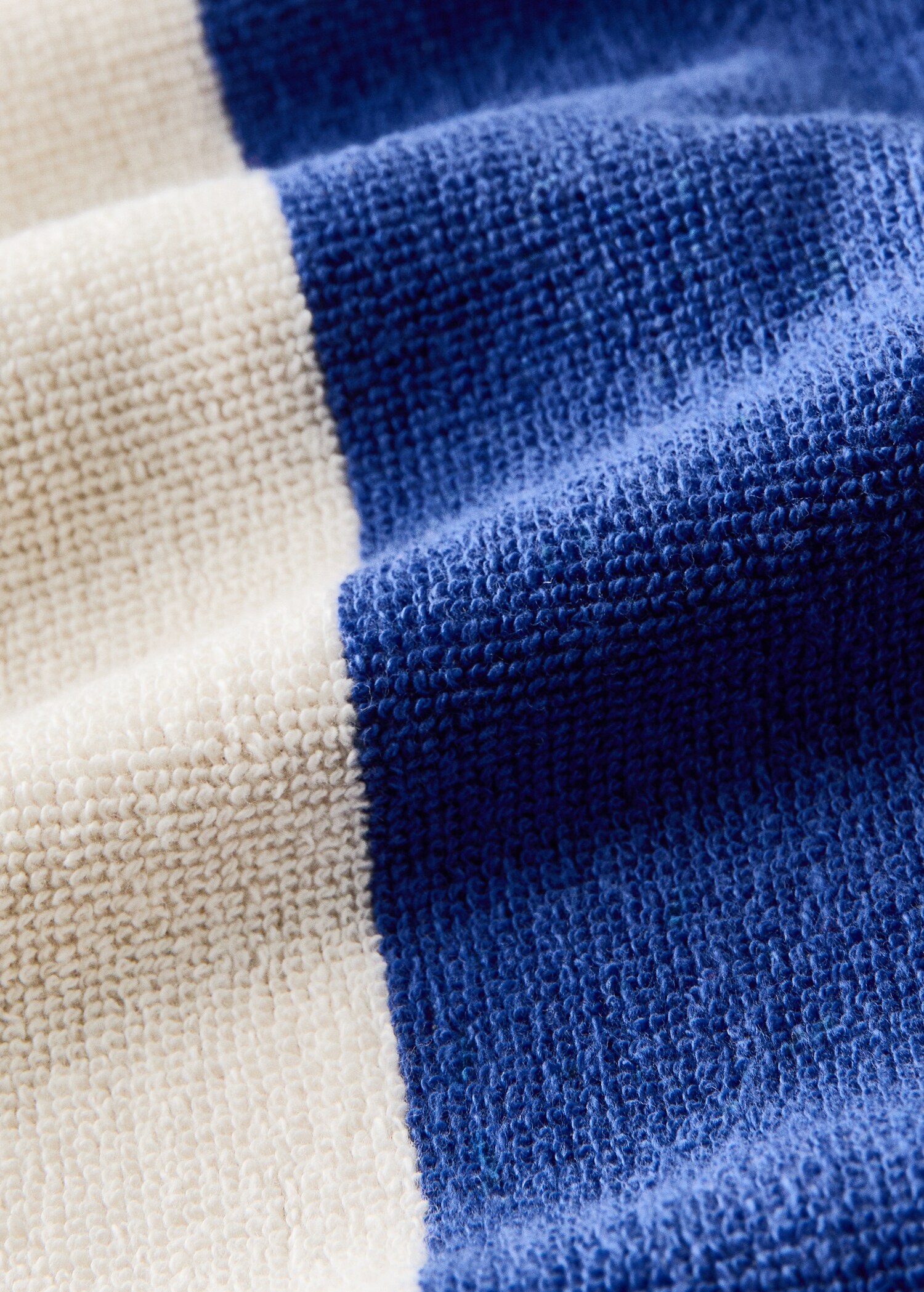 Cotton terry beach towel with stripes - Details of the article 1