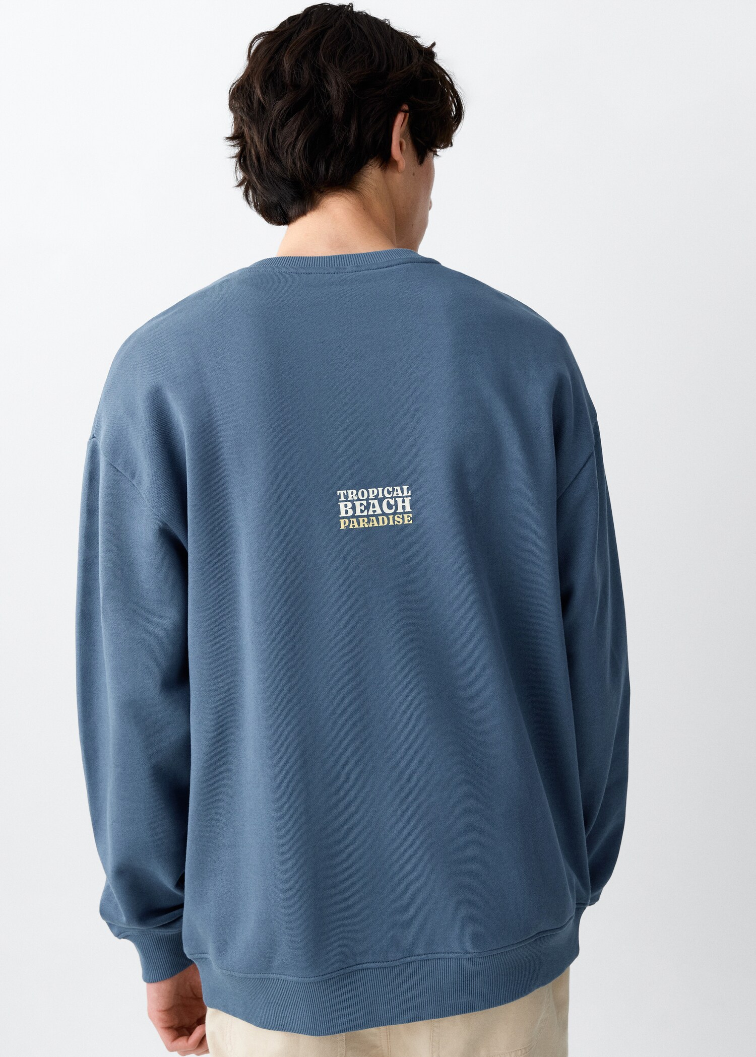 Cotton sweatshirt with text - Reverse of the article