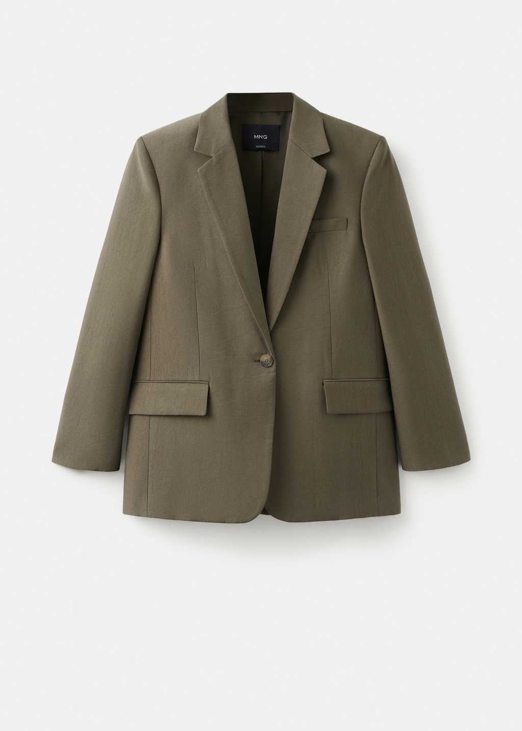 Straight suit jacket with lapel pockets - image 2