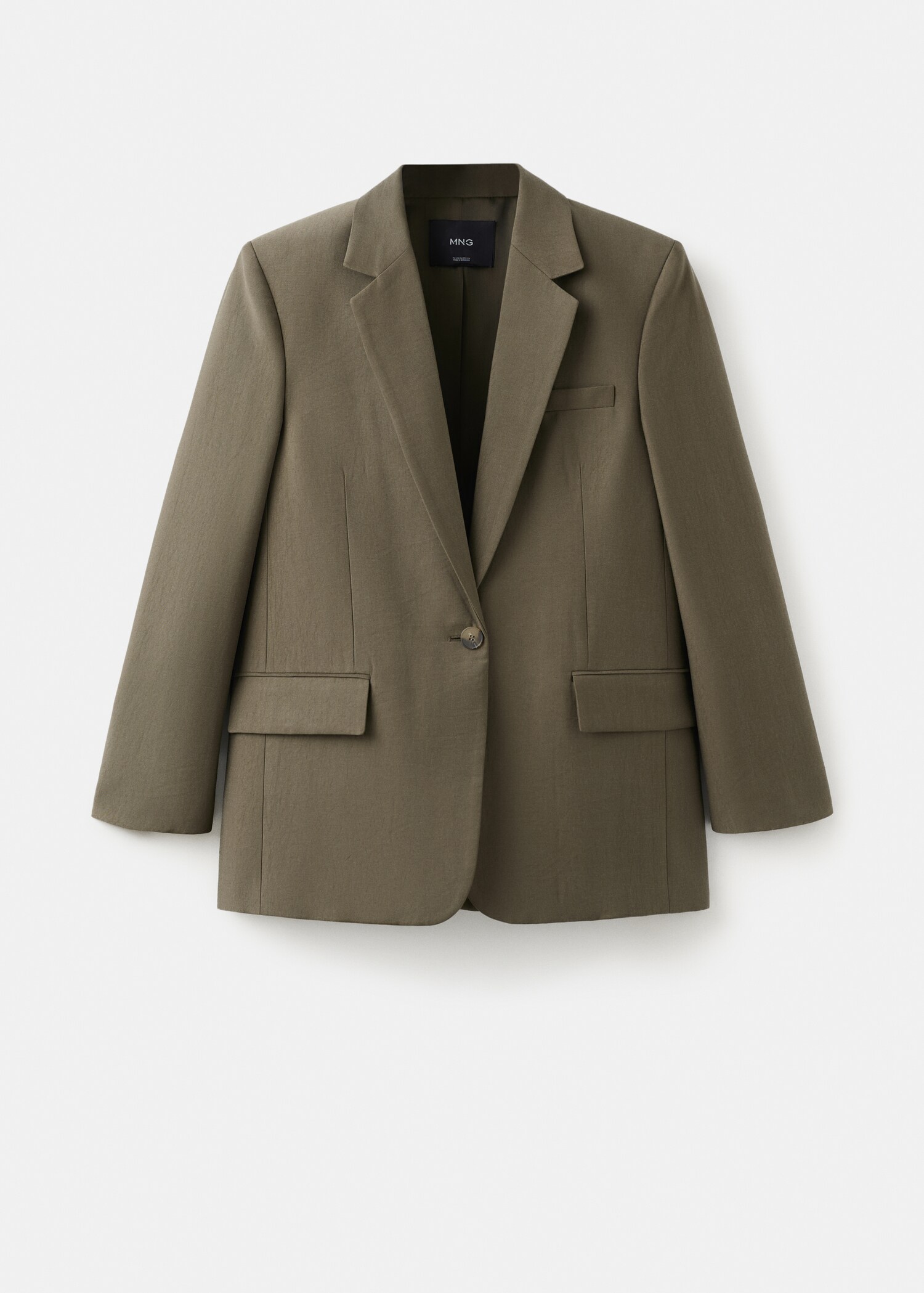 Straight suit jacket with lapel pockets - Article without model