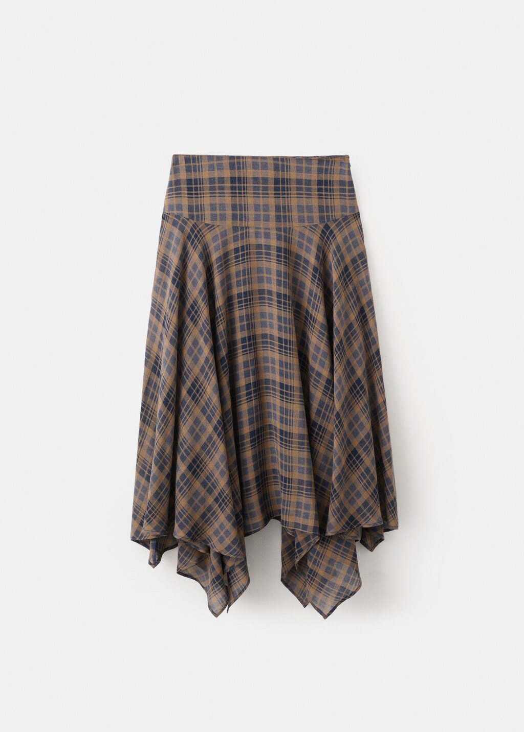 Checked asymmetric skirt - image 2