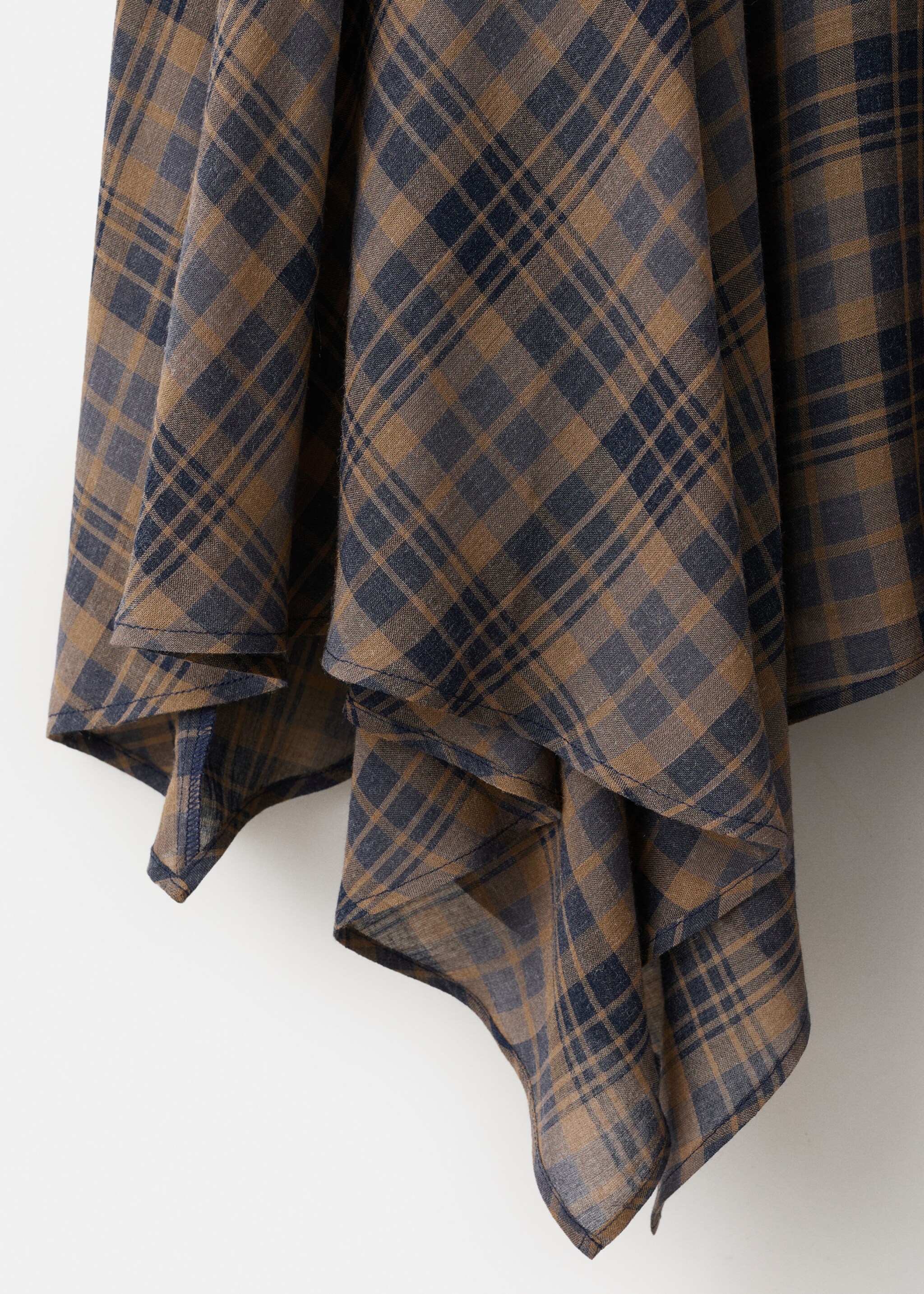 Jupe asymétrique carreaux - Détail de l'article 0, Marron. Ref: 27096361-00.