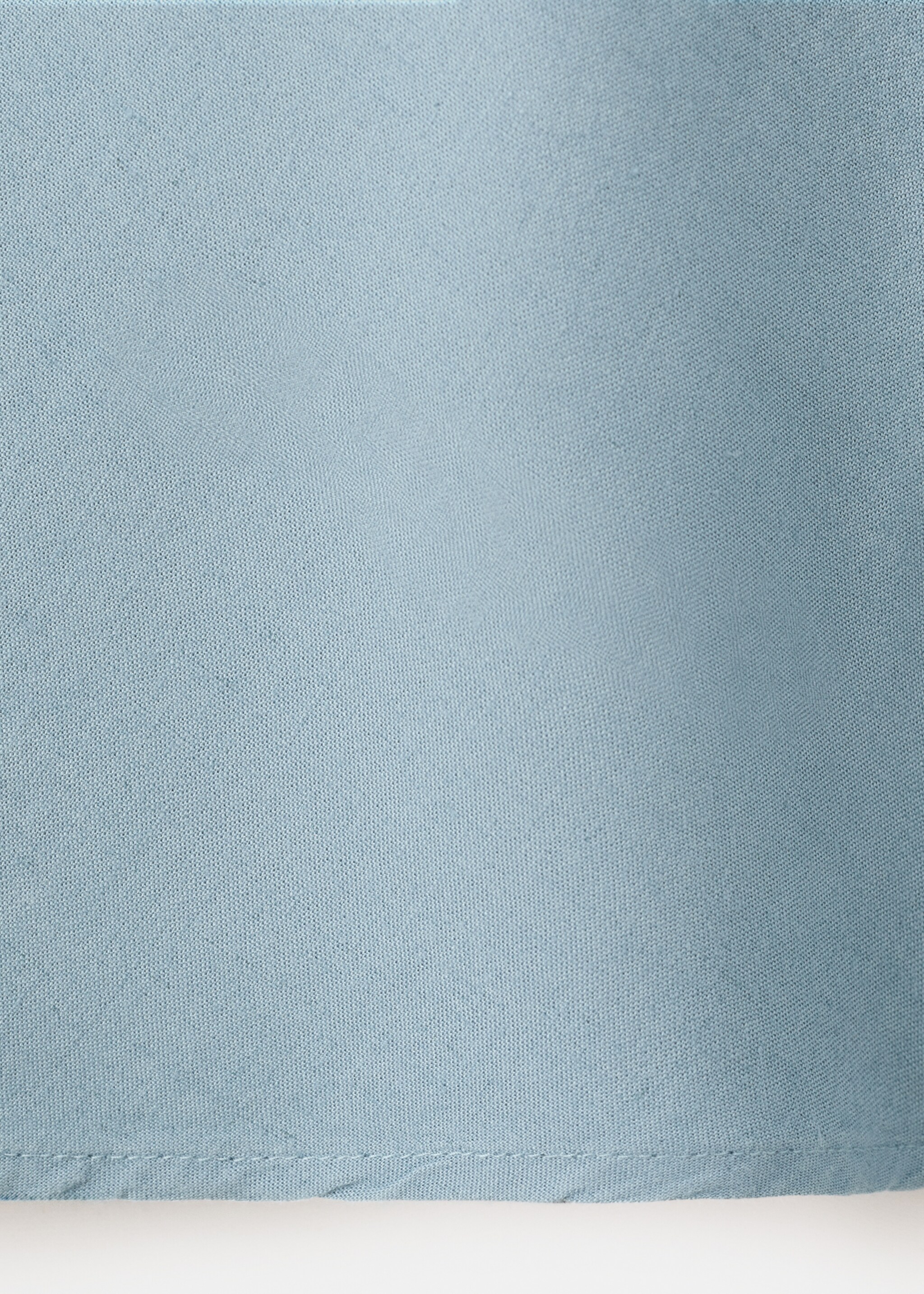 Linen-blend straight skirt - Details of the article 0, Sky Blue. Ref: 27096713-00.