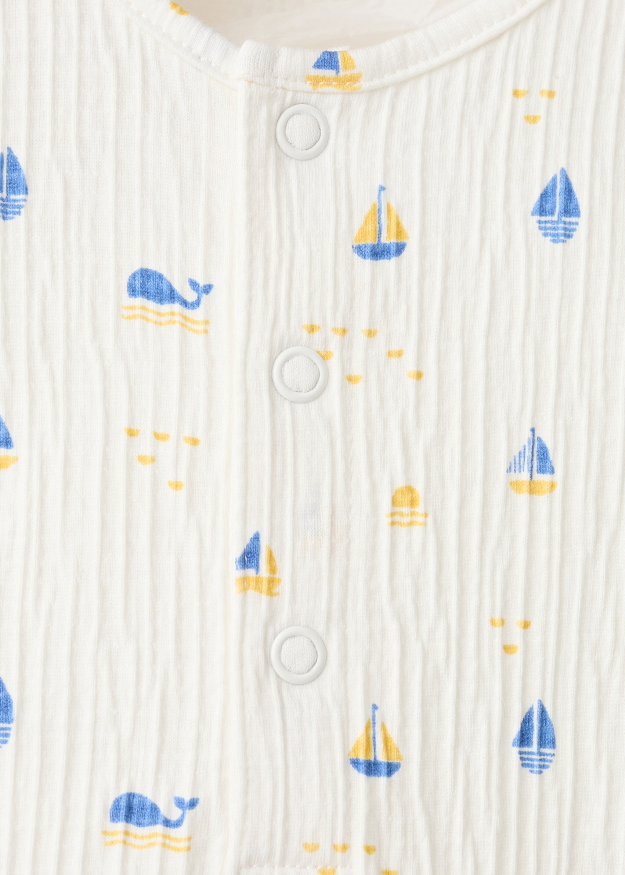 Pijama body estampado marinero - Detalle del artículo 8, Blanco roto. Ref: 27096714-00.