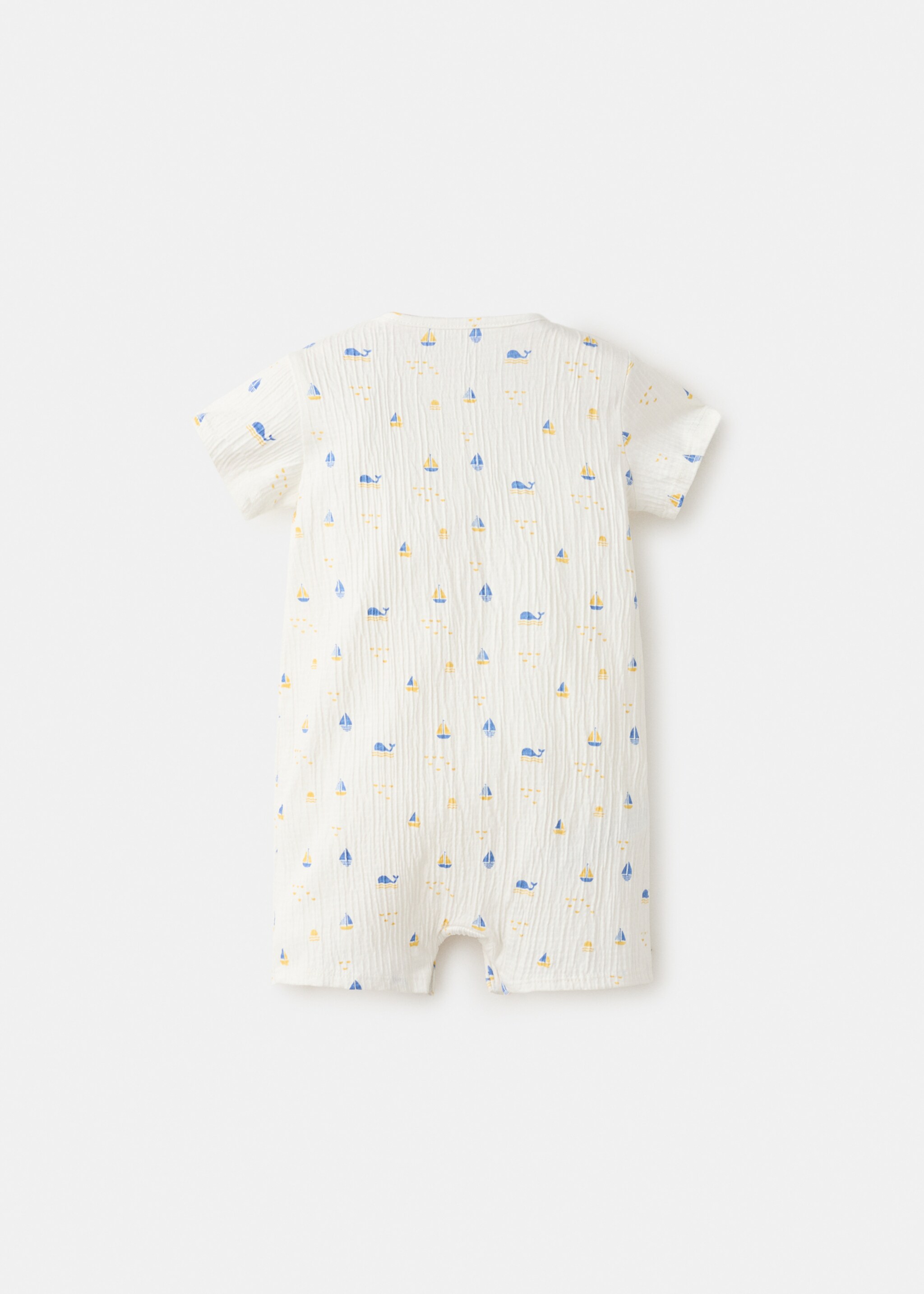 Pijama body estampado marinero - Reverso del artículo, Blanco roto. Ref: 27096714-00.