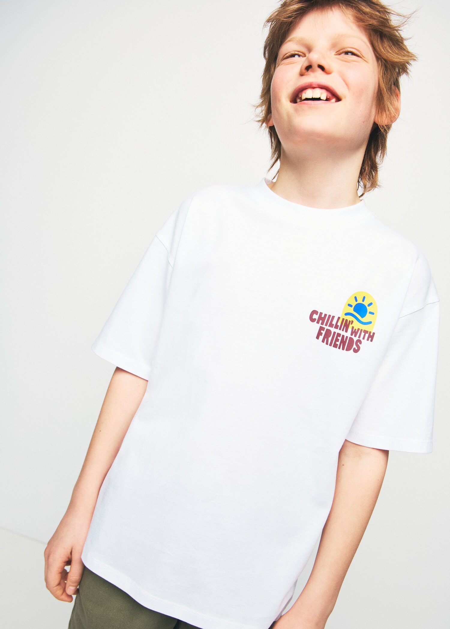 T-shirt en coton imprimé - Plan moyen