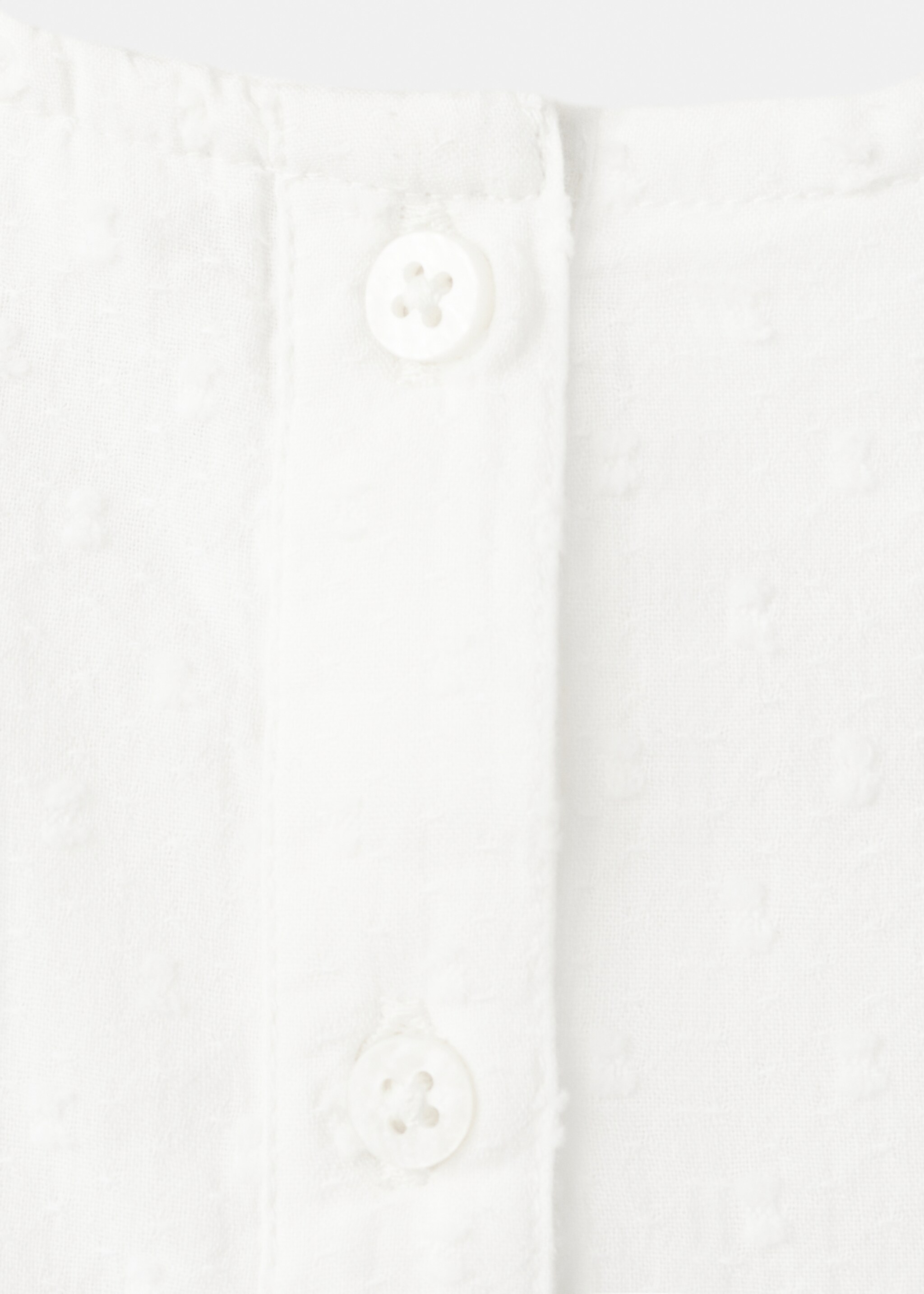 Baumwollbluse mit Stickereien - Detail des Artikels 8, Cremeweiß. Ref: 27096720-00.