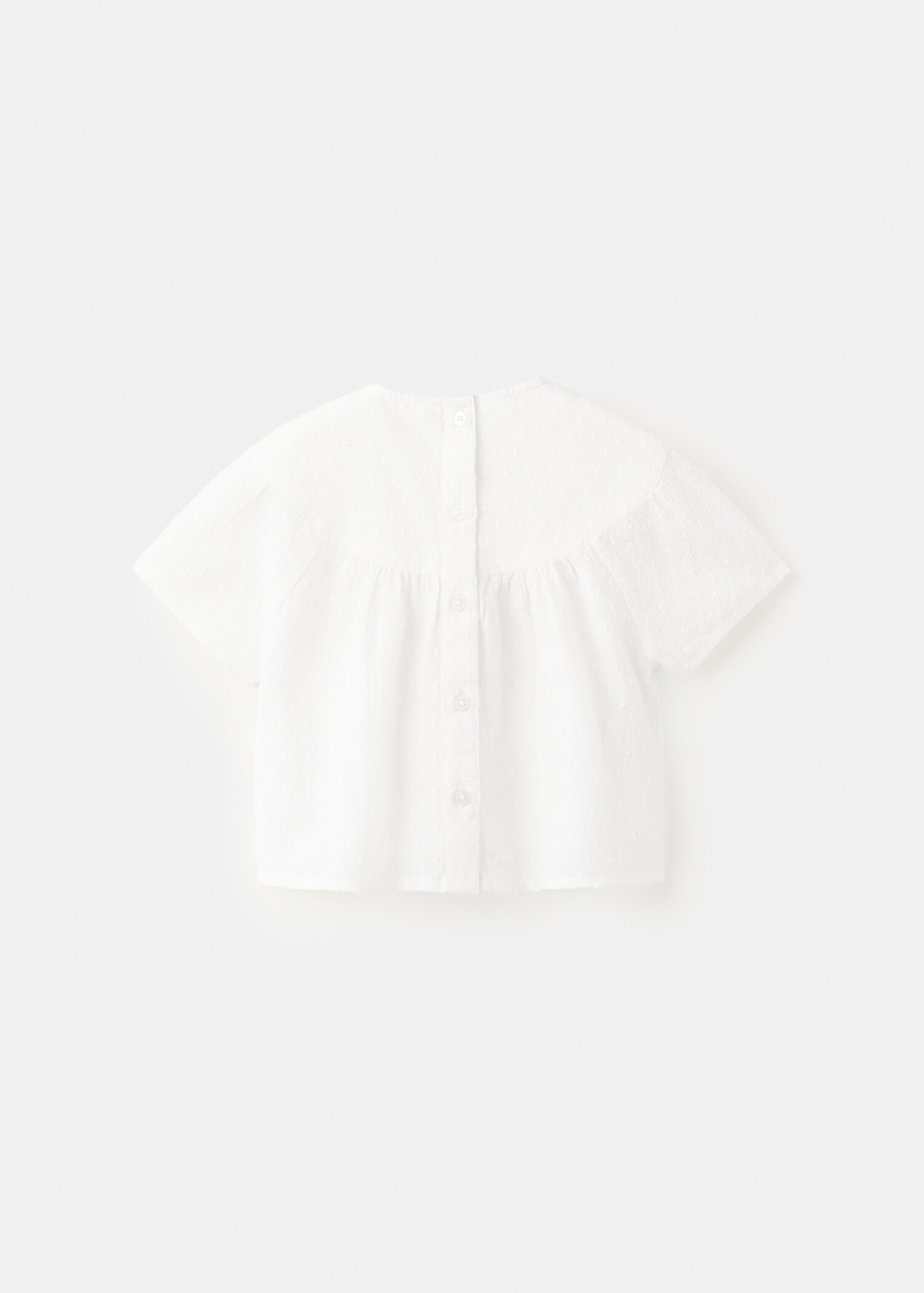 Baumwollbluse mit Stickereien - Rückseite des Artikels