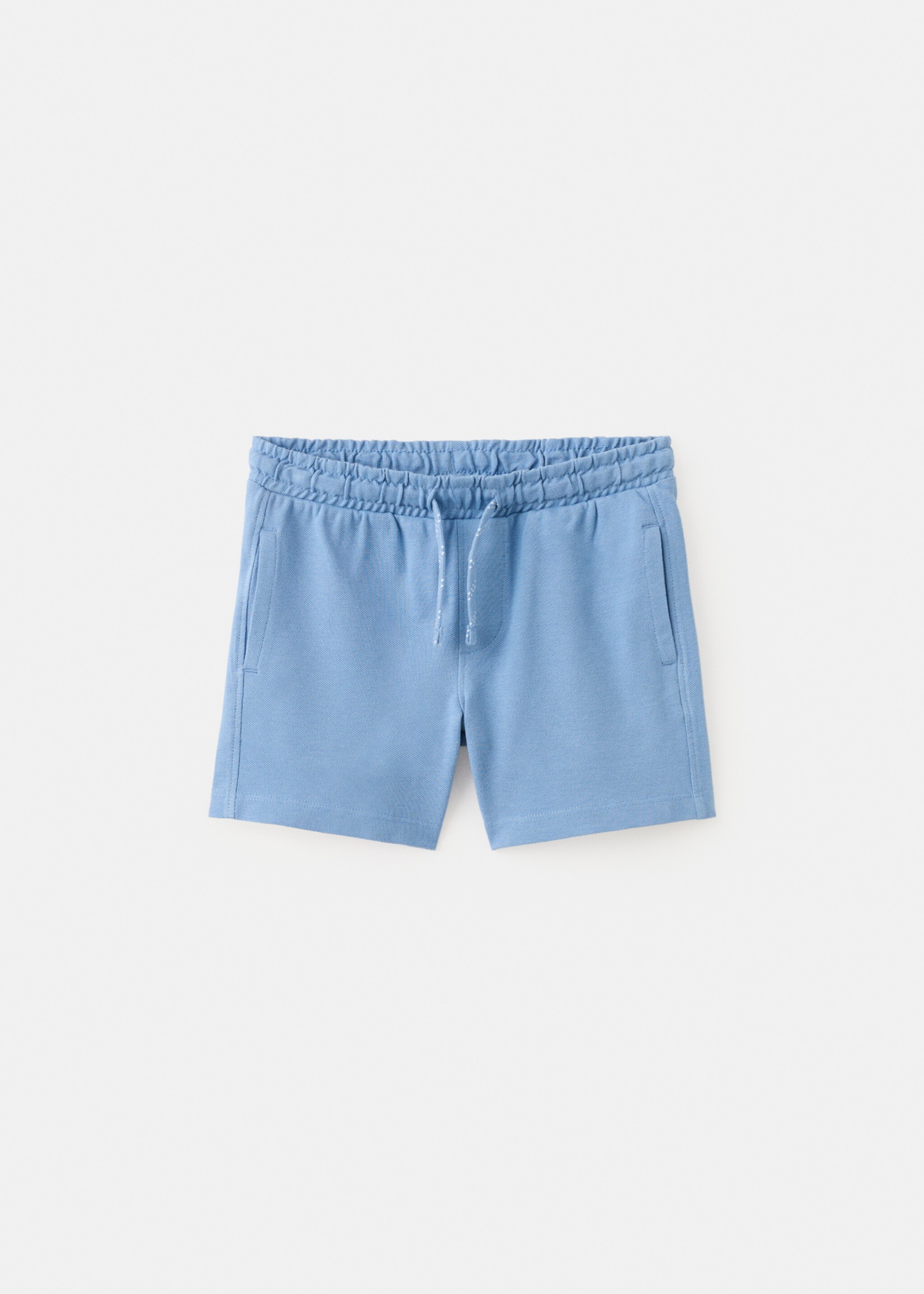 Cotton shorts with drawstring - Article without model, Blue. Ref: 27096724-00.