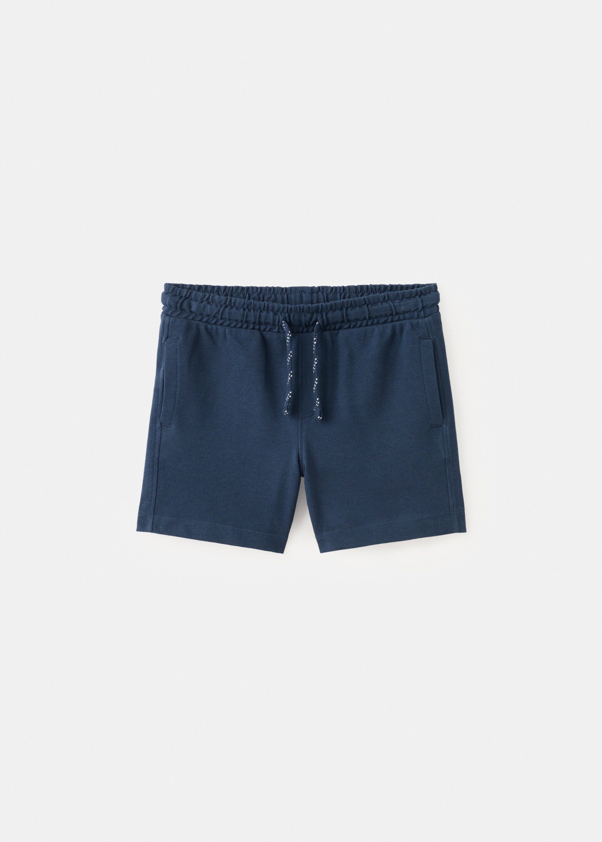 Cotton shorts with drawstring - Article without model, Navy. Ref: 27096724-00.