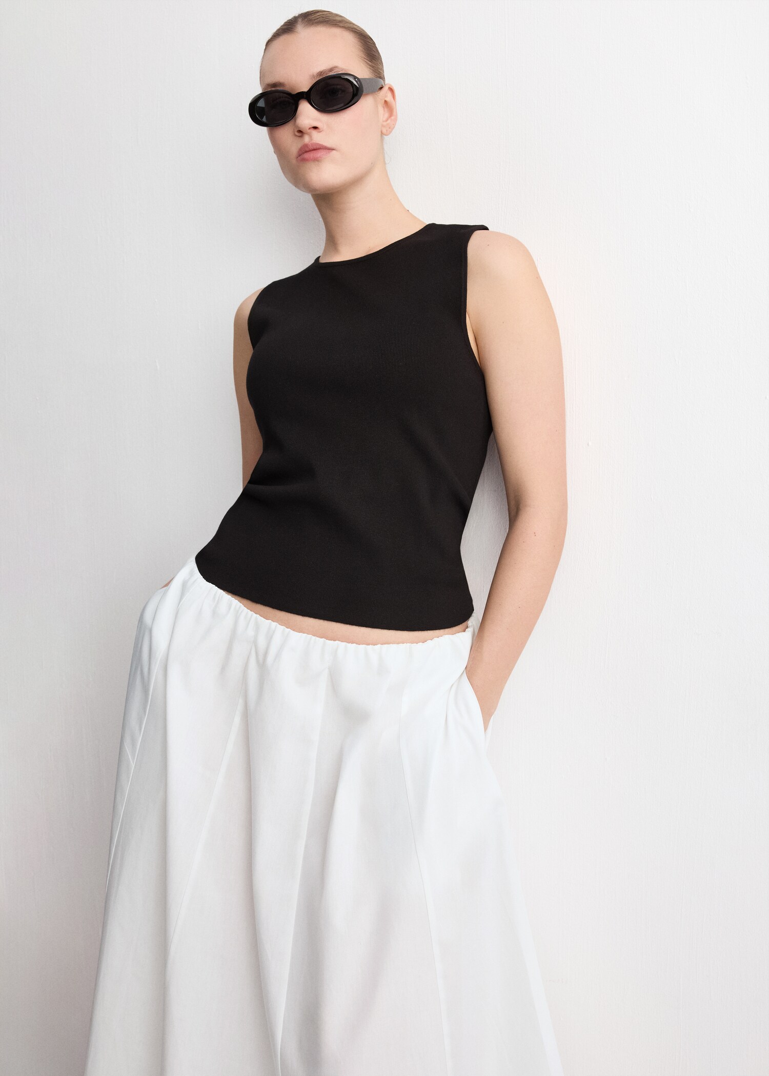 Flared cotton skirt - Details of the article 5