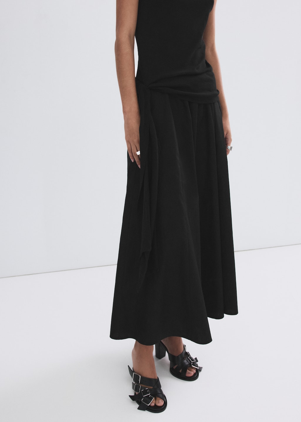 Flared cotton skirt - image 3