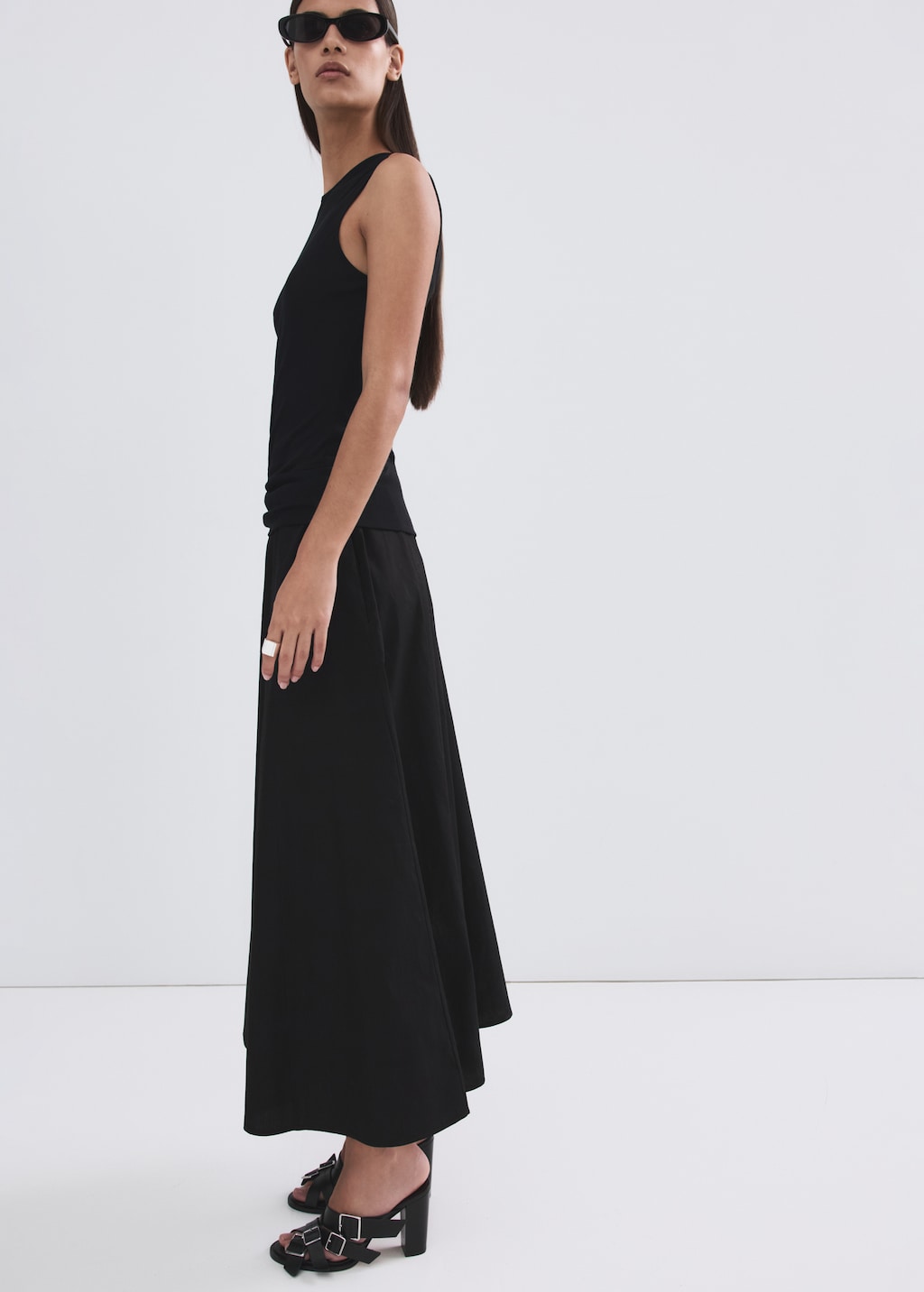 Flared cotton skirt - image 5