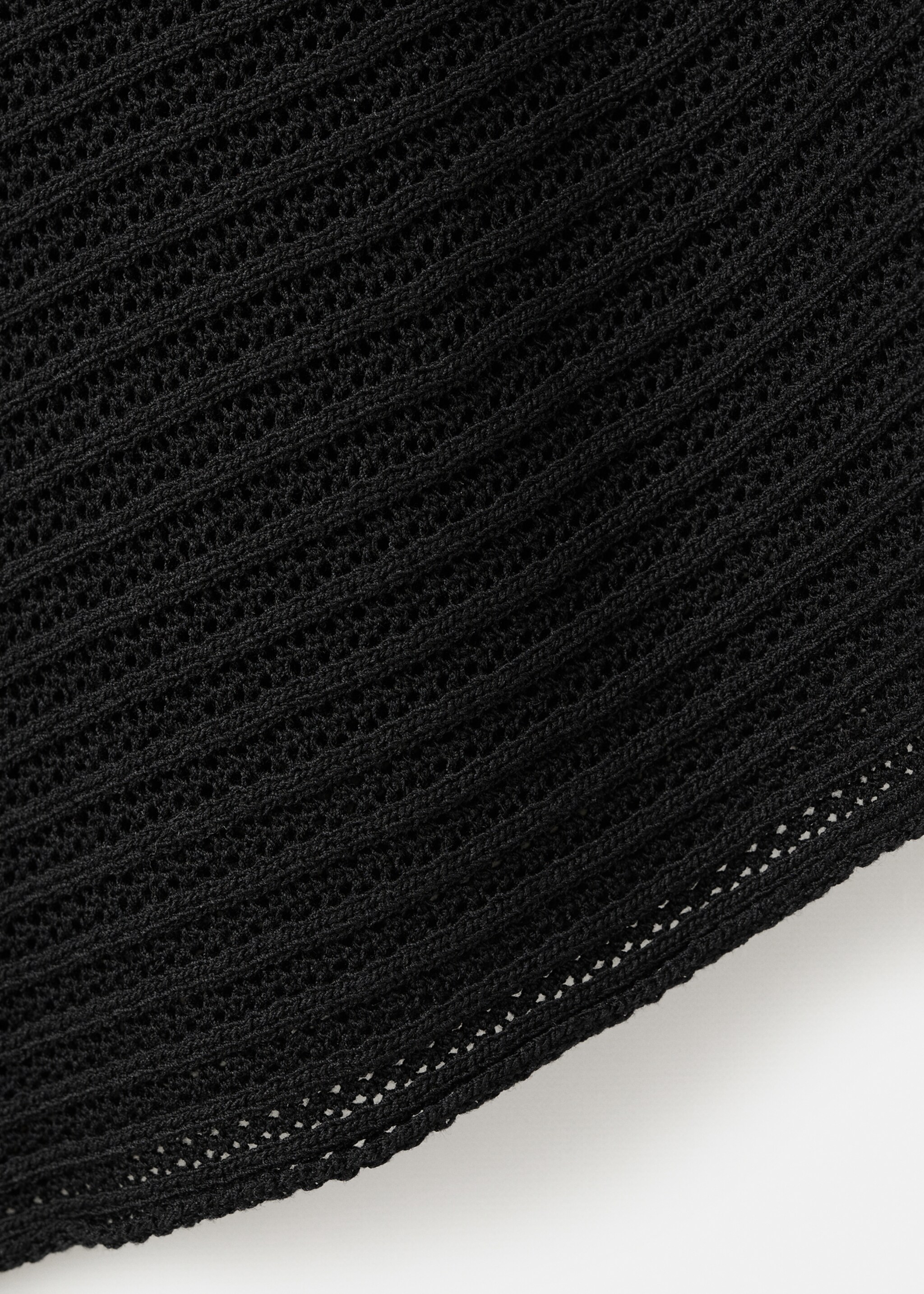 Asymmetric short skirt - Details of the article 8, Black. Ref: 27096731-00.