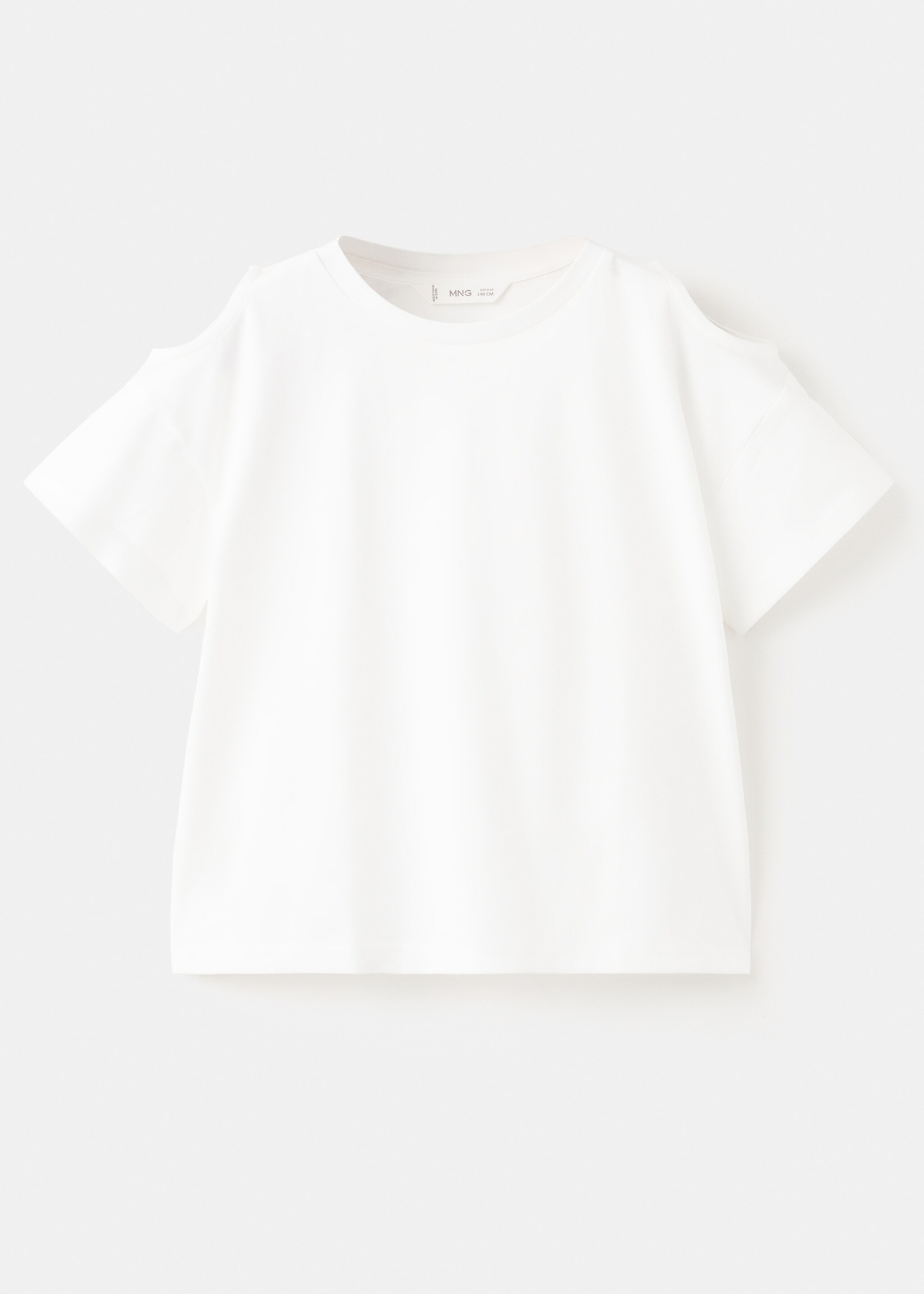 Off-the-shoulder cotton T-shirt - Article without model, Off White. Ref: 27096734-00.