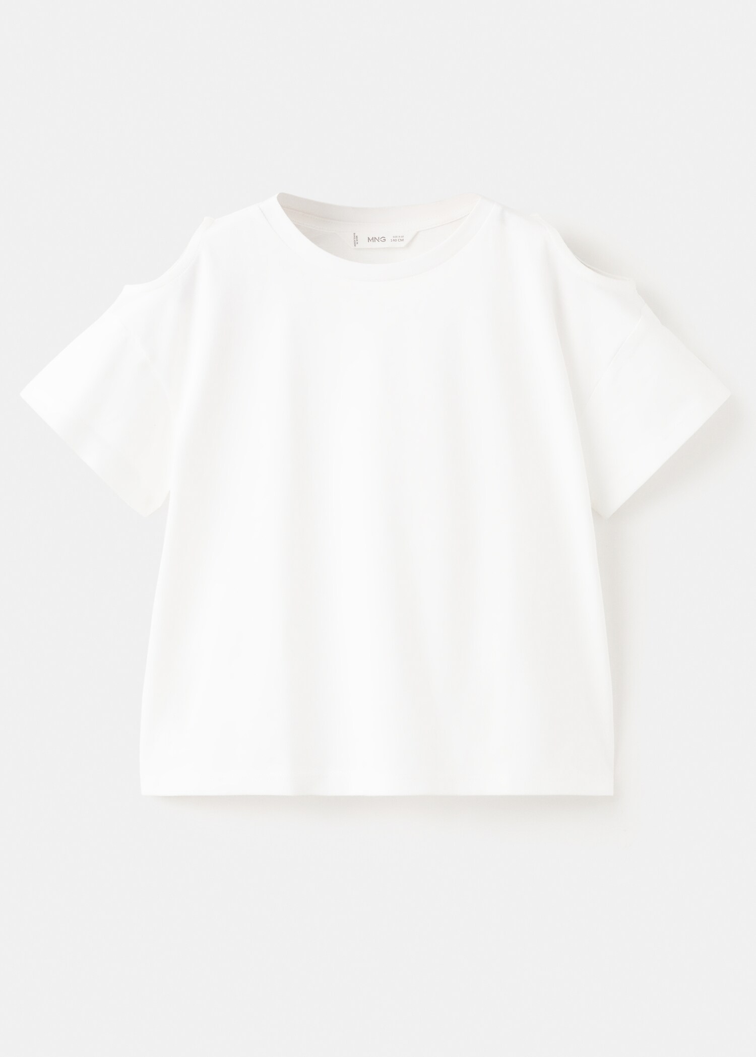 Off-the-shoulder cotton T-shirt - Article without model