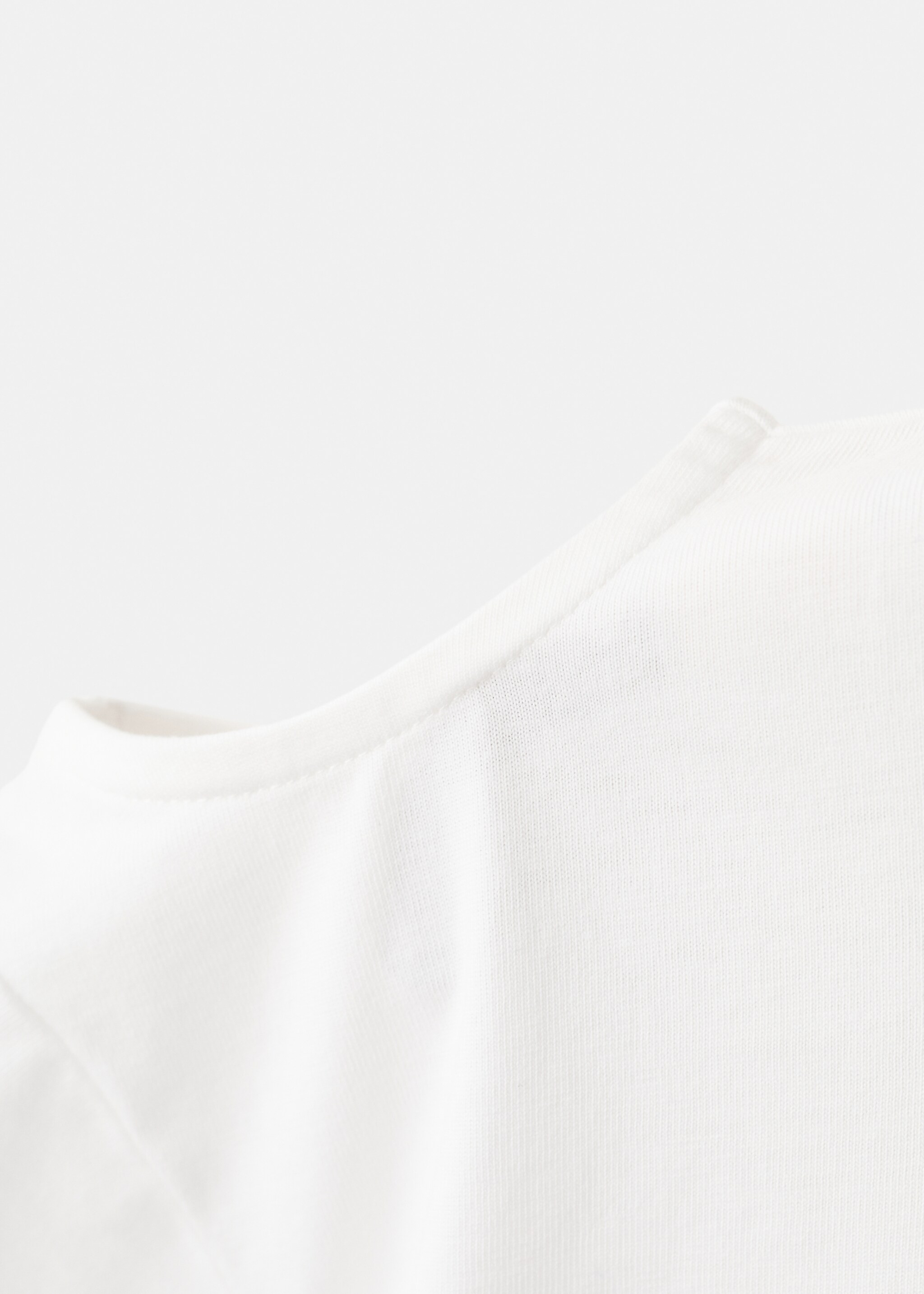 Off-the-shoulder cotton T-shirt - Details of the article 0, Off White. Ref: 27096734-00.
