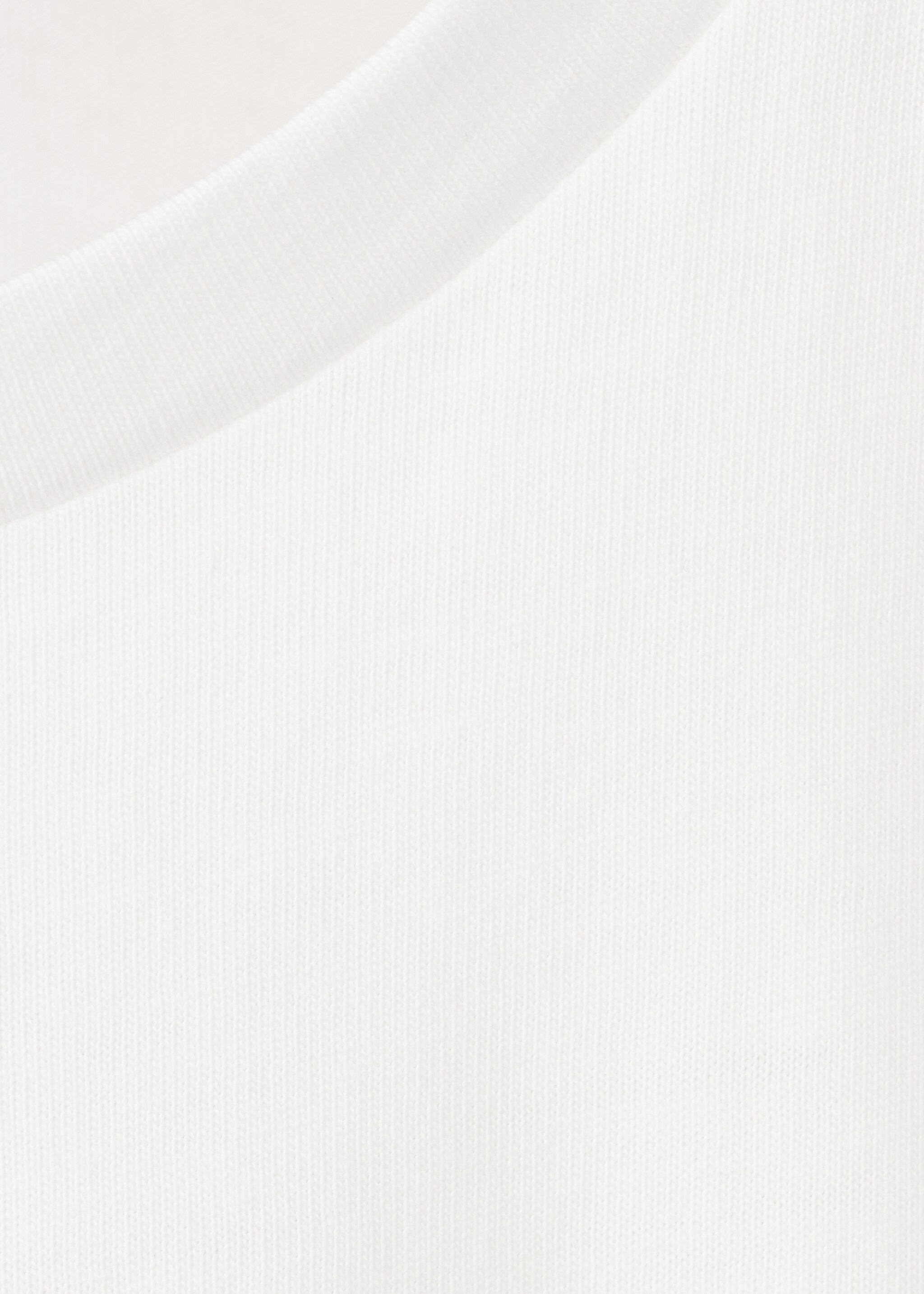 Off-the-shoulder cotton T-shirt - Details of the article 8, Off White. Ref: 27096734-00.