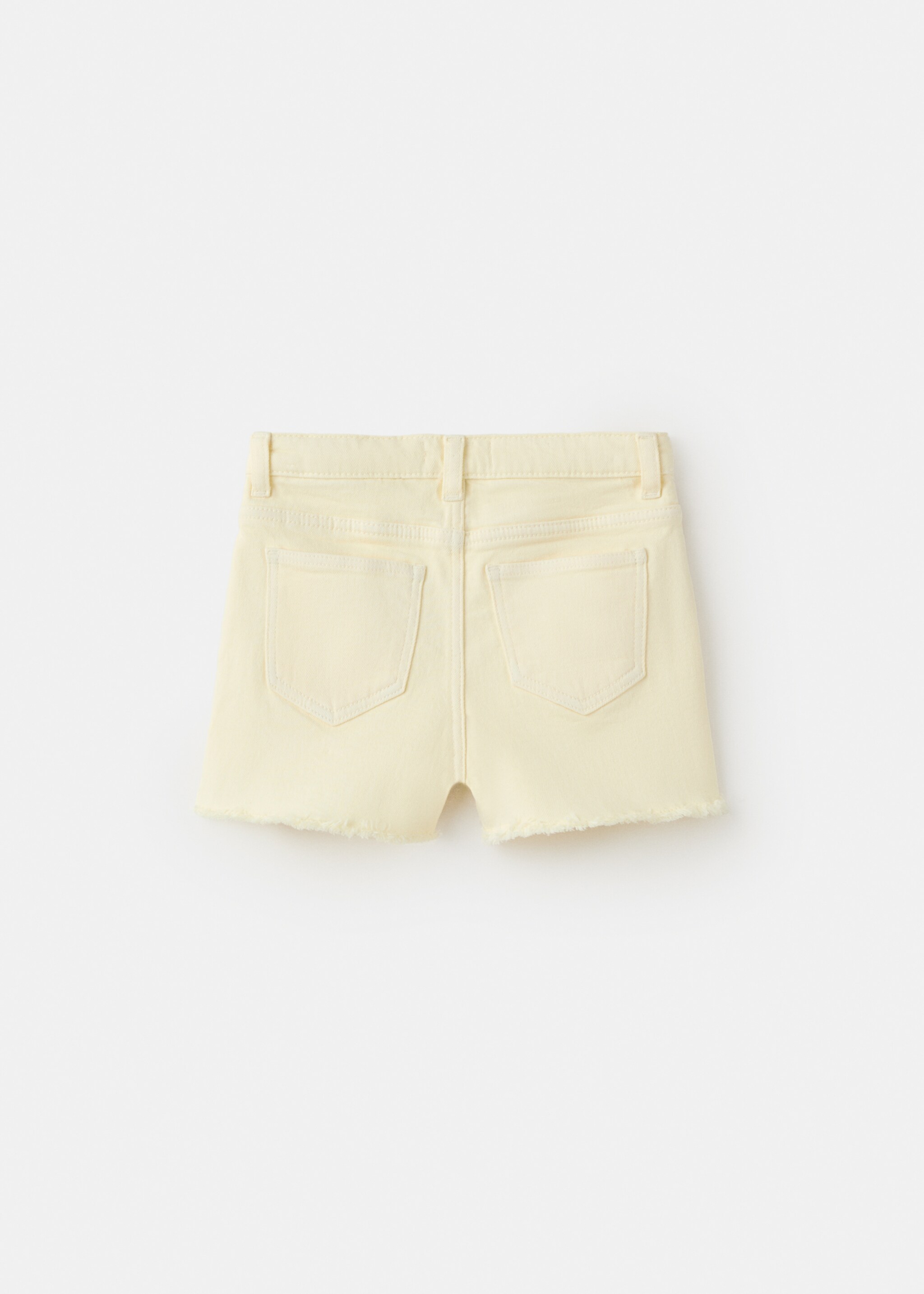 Denim shorts with buttons - Reverse of the article, Pastel Yellow. Ref: 27096736-00.