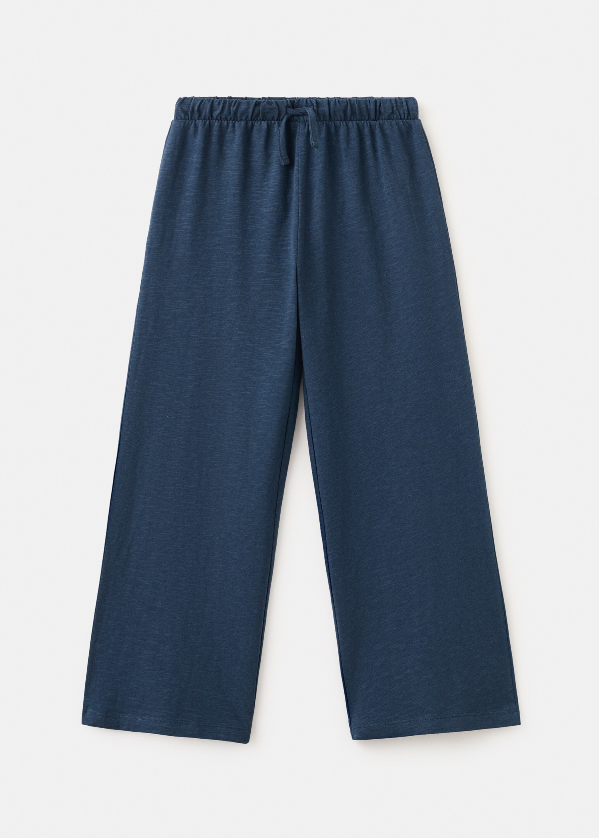 Drawstring cotton trousers - Article without model, Dark Navy. Ref: 27096737-00.