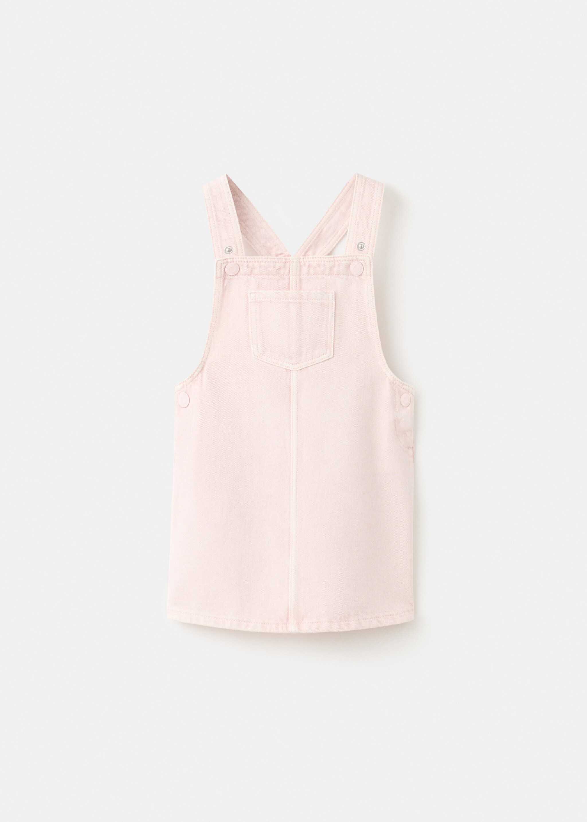 Short denim pinafore - Article without model, Pink. Ref: 27096743-00.