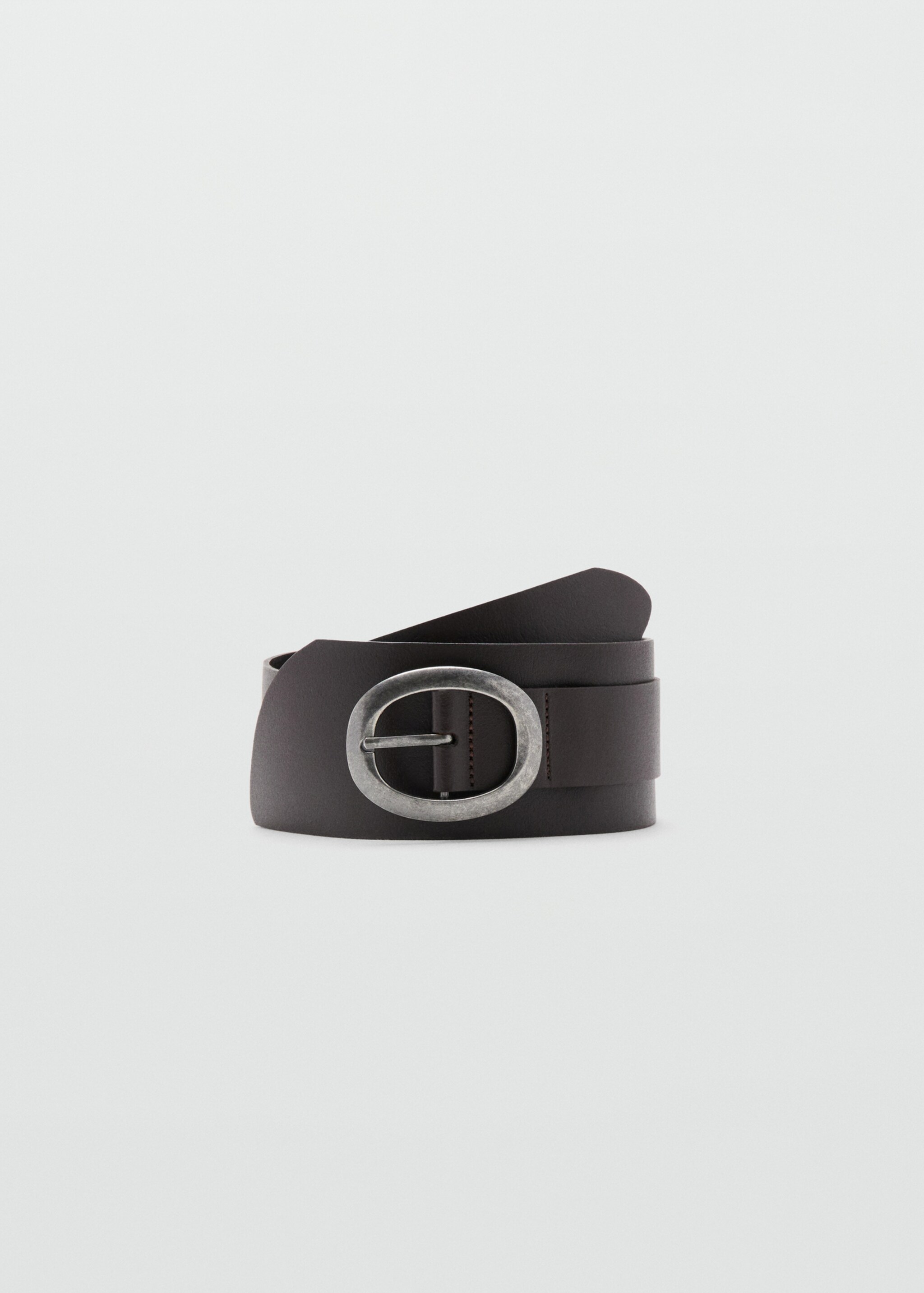 Leather obi belt - Article without model, Chocolate. Ref: 27096744-00.