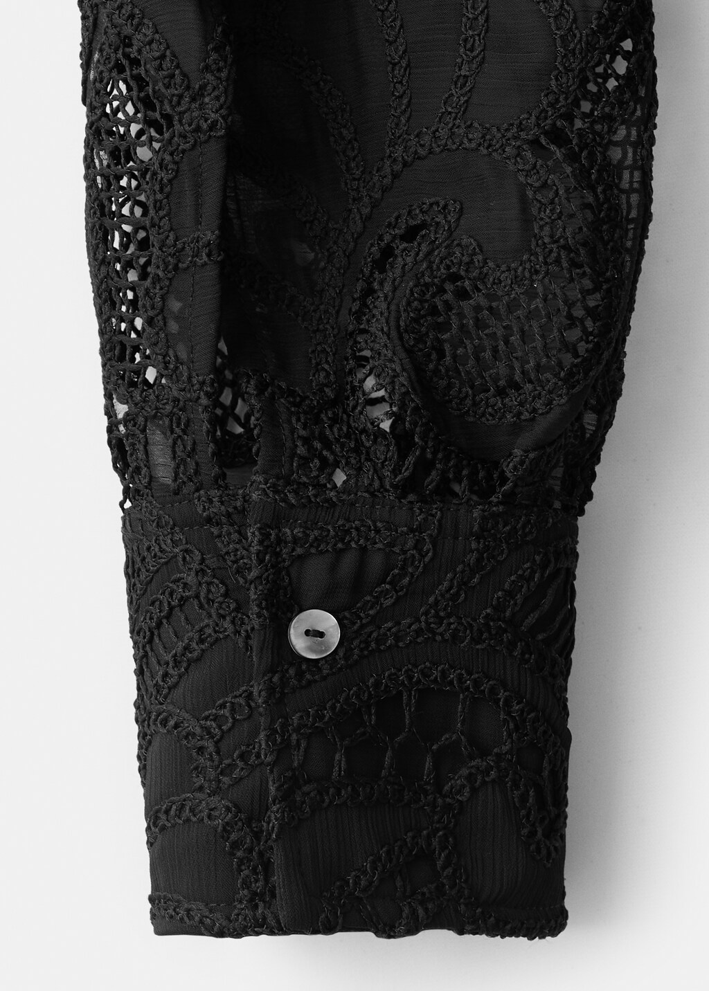 Embroidered blouse with lace accents - image 5