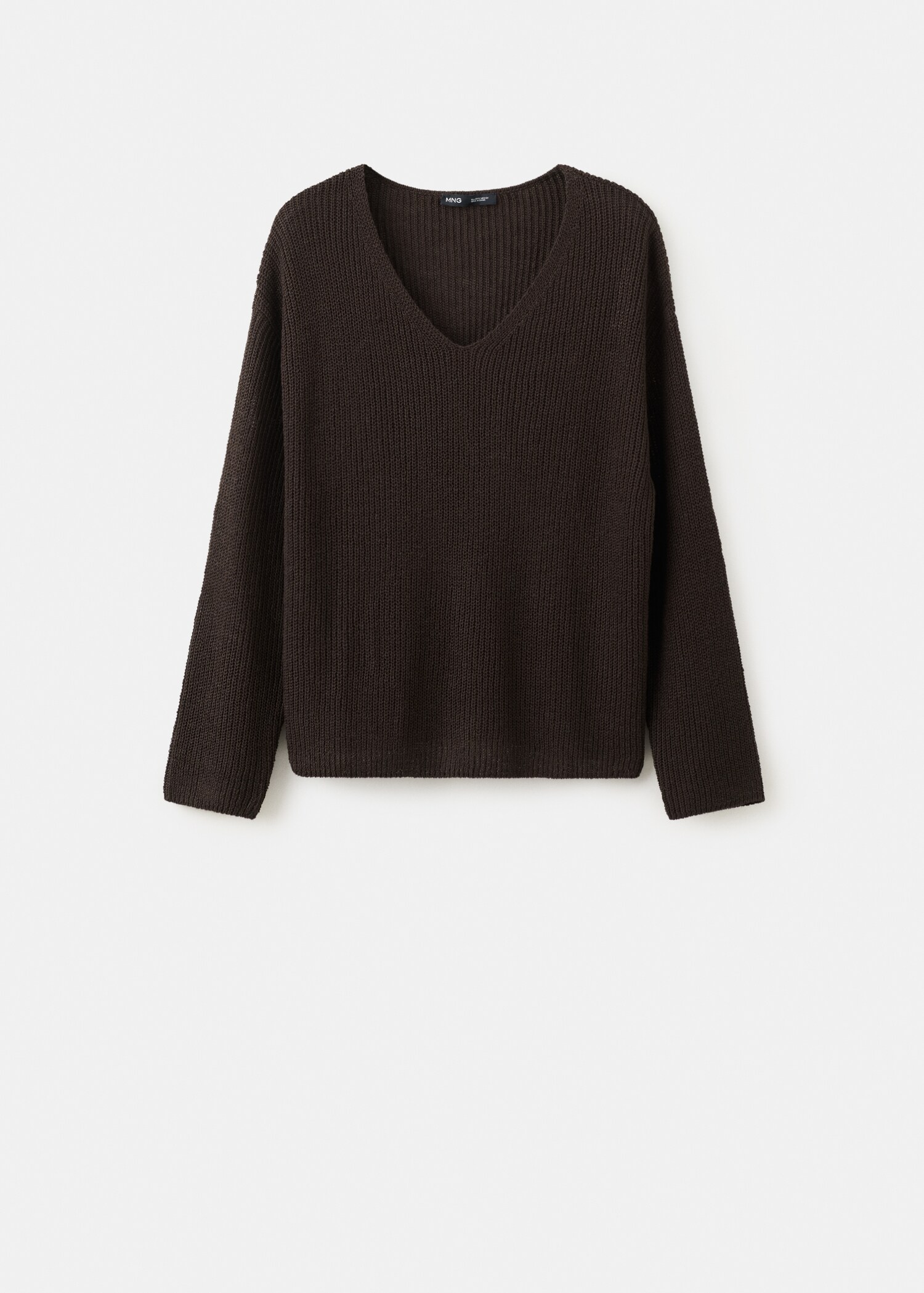 V-neck openwork knitted sweater - Article without model