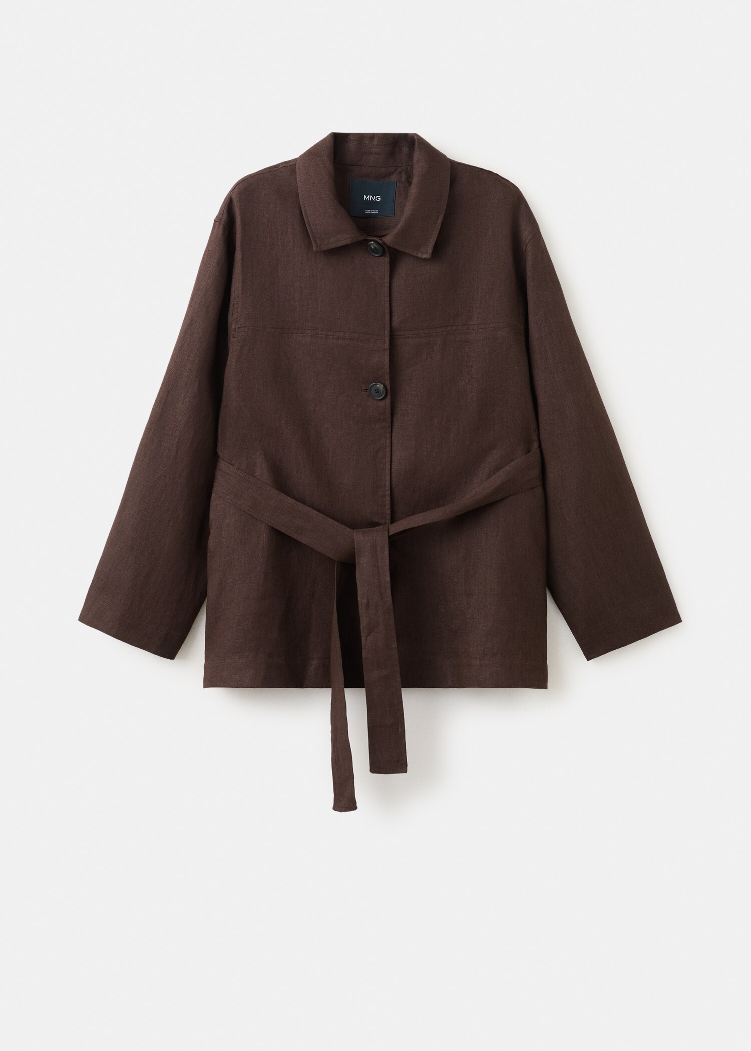 Linen jacket with belt - Article without model