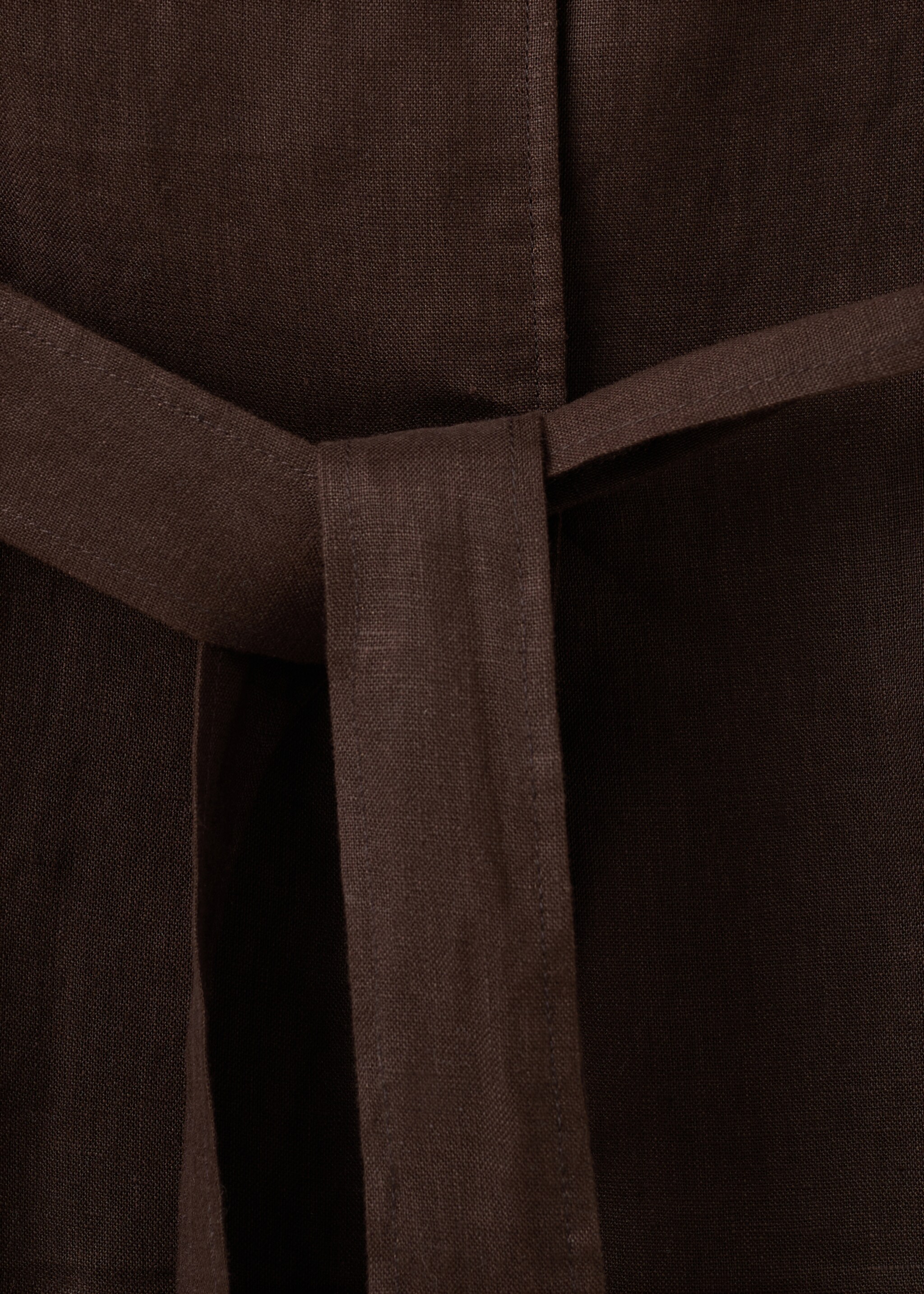 جاكيت بحزام من الكتان - تفاصيل المنتج 0, شوكولاتة. Ref: 27097138-00.