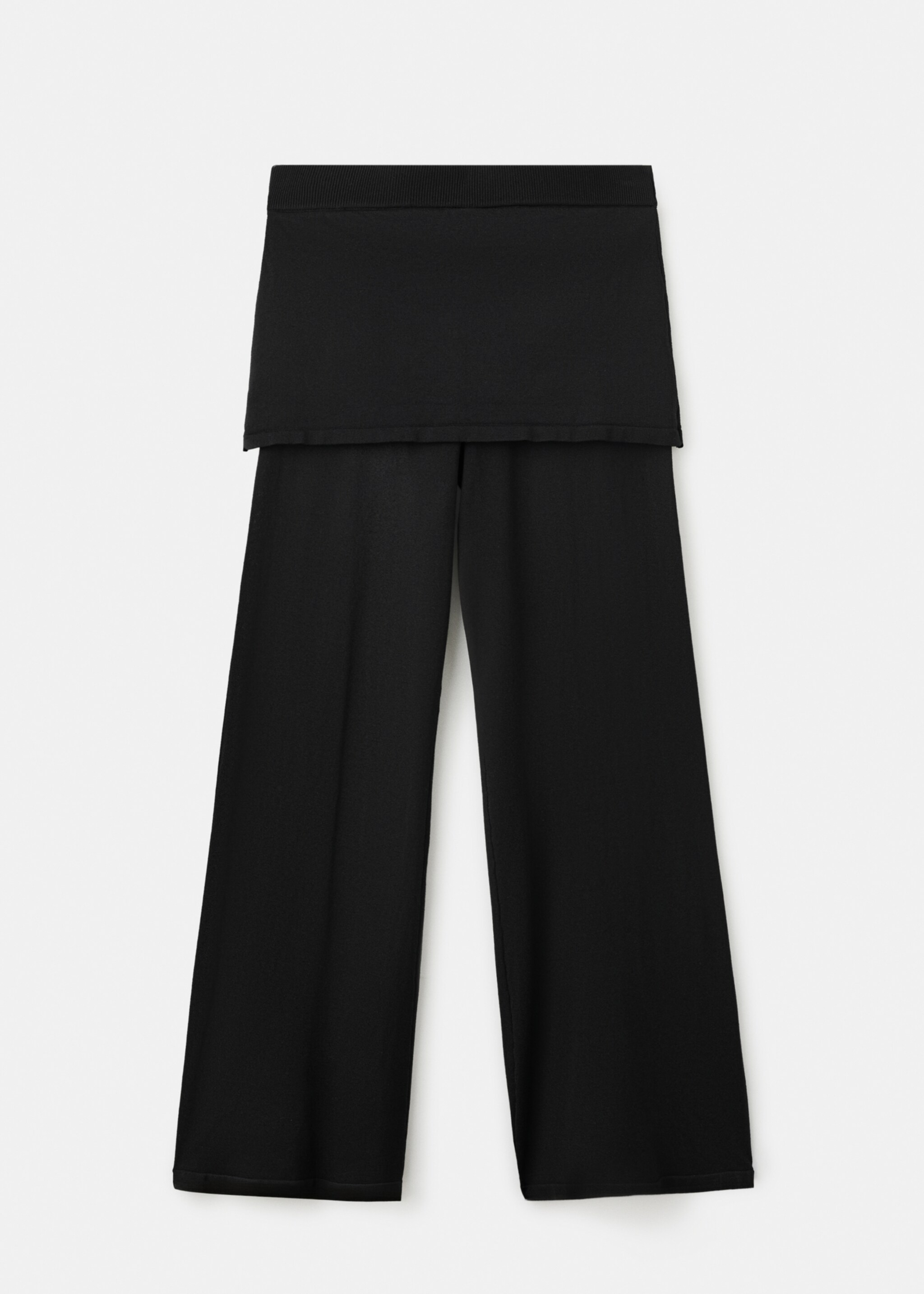 Combined knit trousers - Article without model, Black. Ref: 27097139-00.