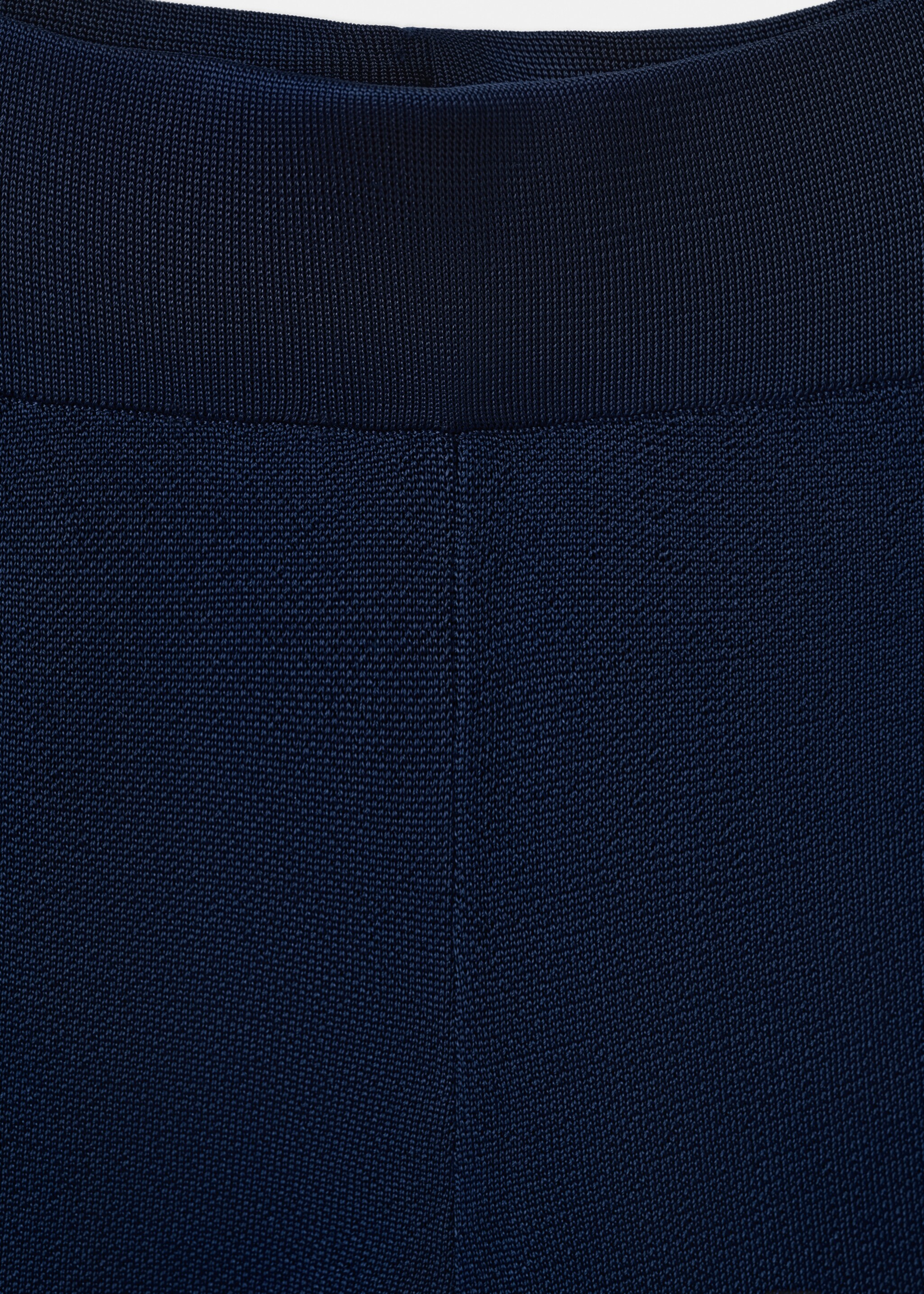 Knitted wide leg trousers - Details of the article 0, Navy. Ref: 27097144-00.