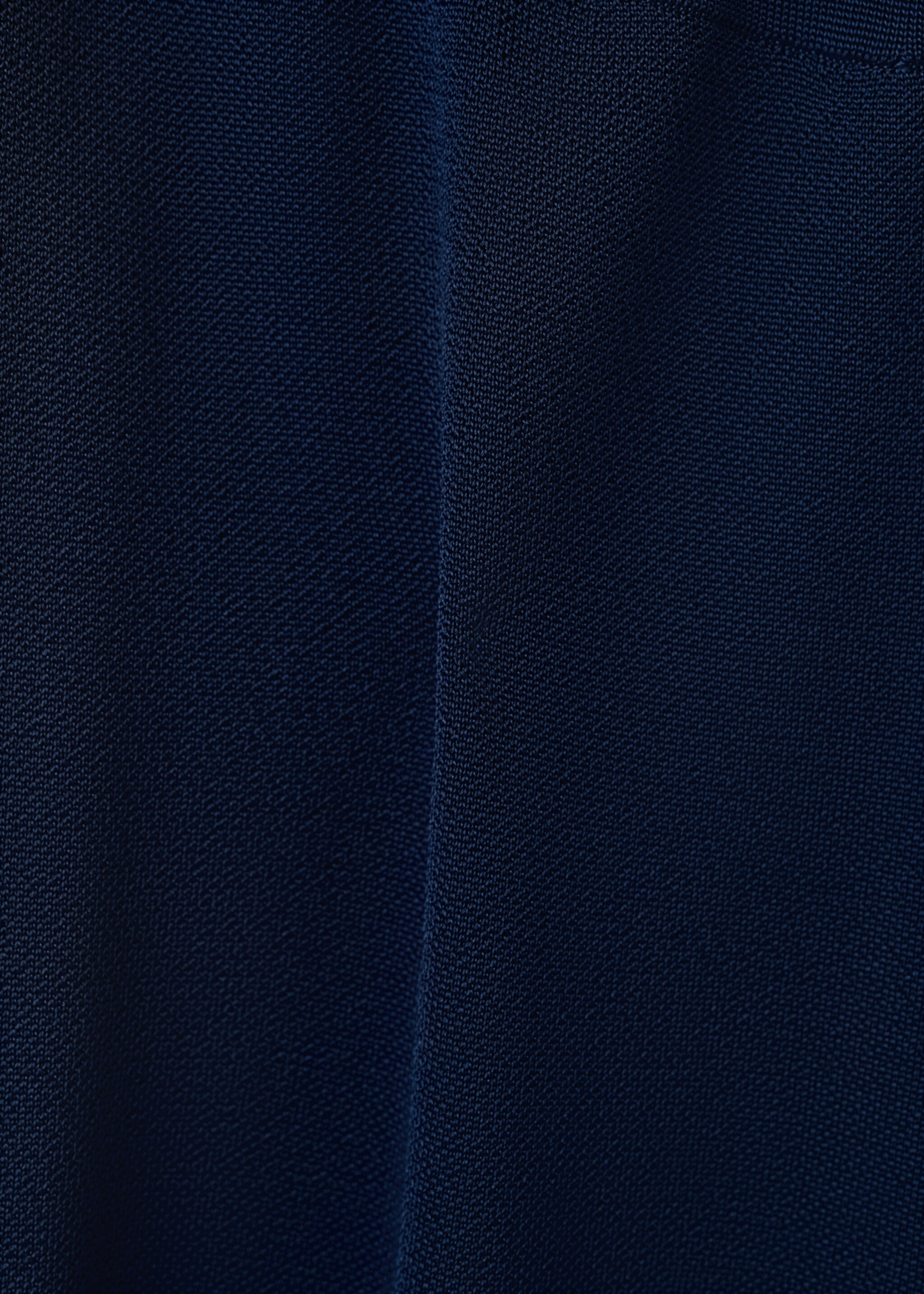 Knitted wide leg trousers - Details of the article 8, Navy. Ref: 27097144-00.