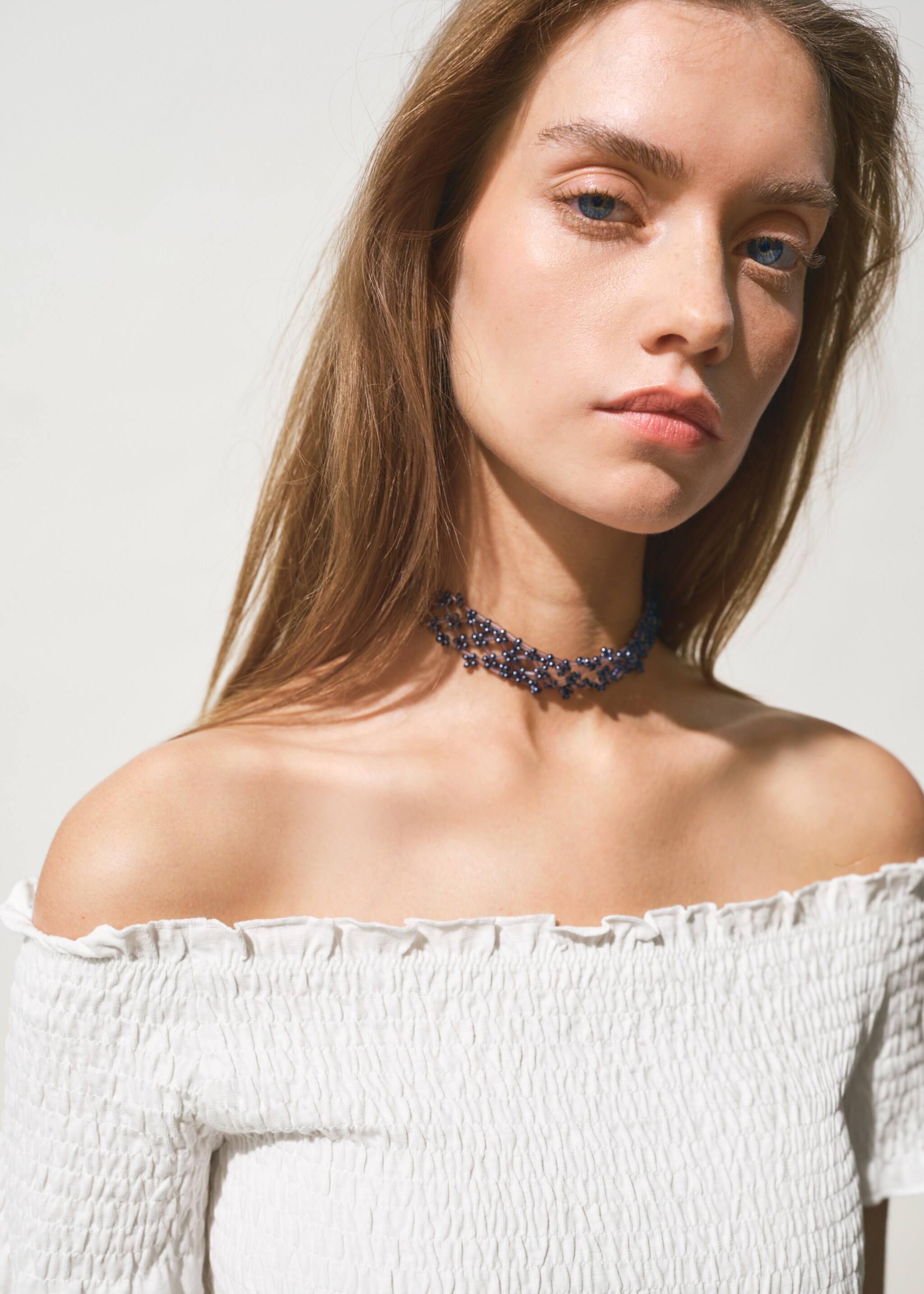 Robe bustier froncée - Détail de l'article 1, Blanc cassé. Ref: 27097147-00.