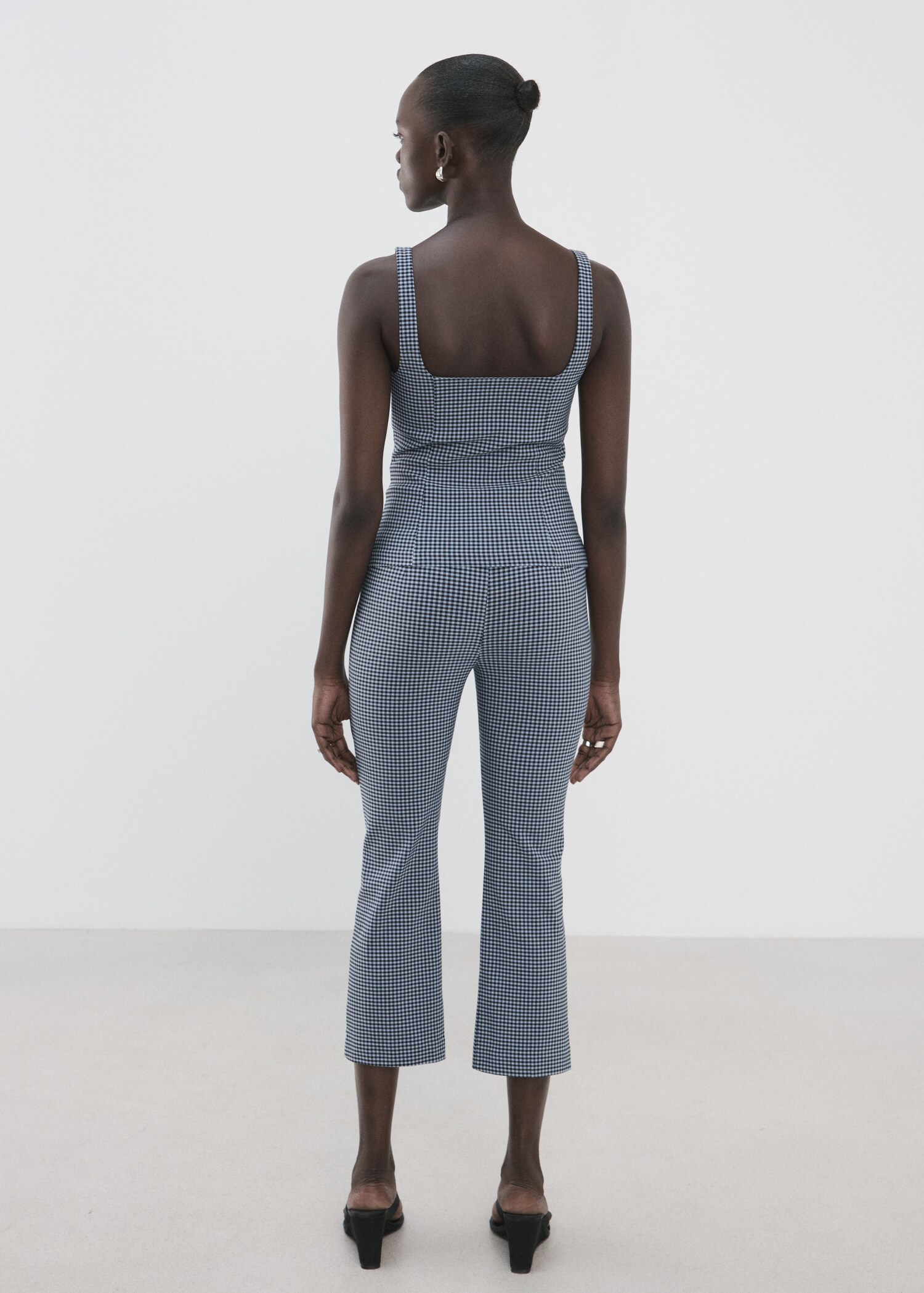 Pantalon à carreaux vichy court - Verso de l’article