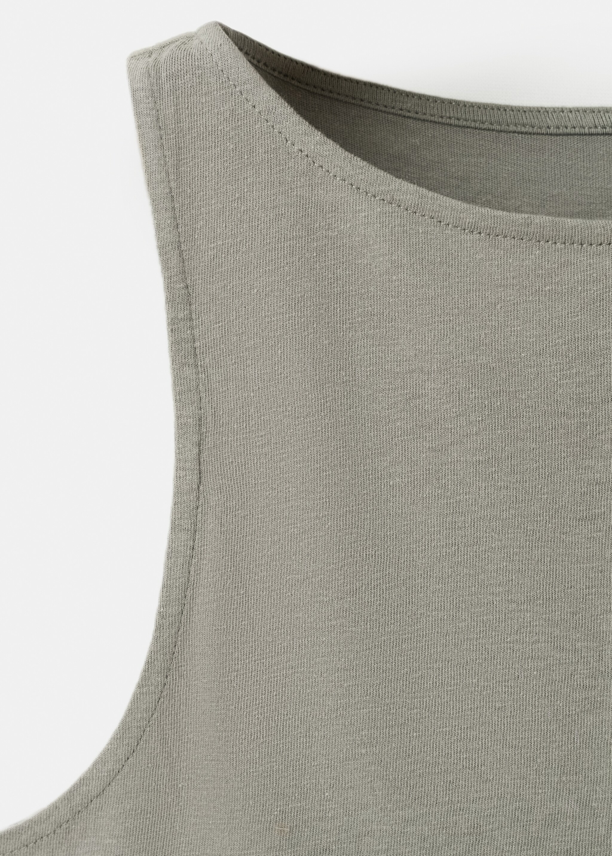 Cotton gilet with buttons - Details of the article 0, Grey. Ref: 27097150-00.