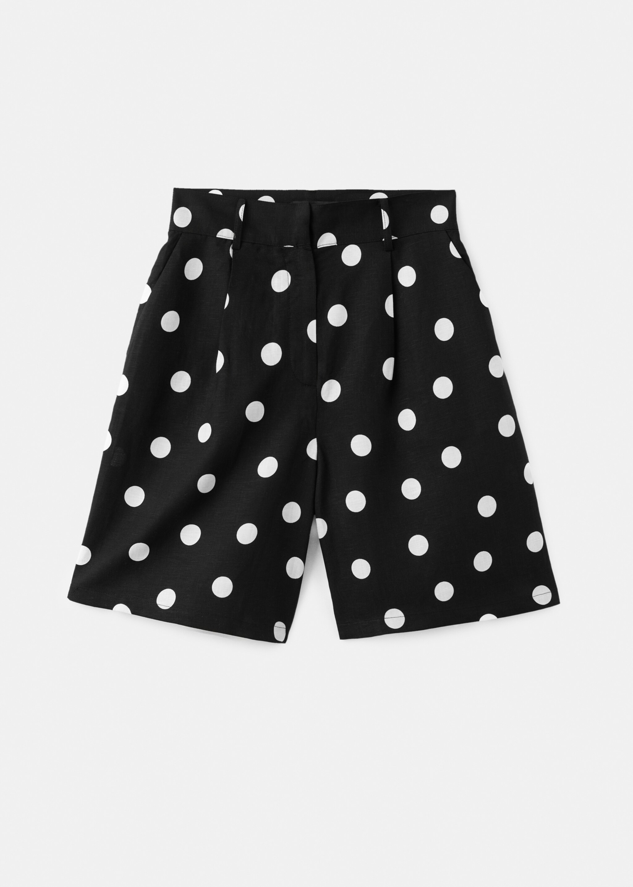 Shorts en lyocell à pois - Article sans modèle, Noir. Ref: 27097152-00.