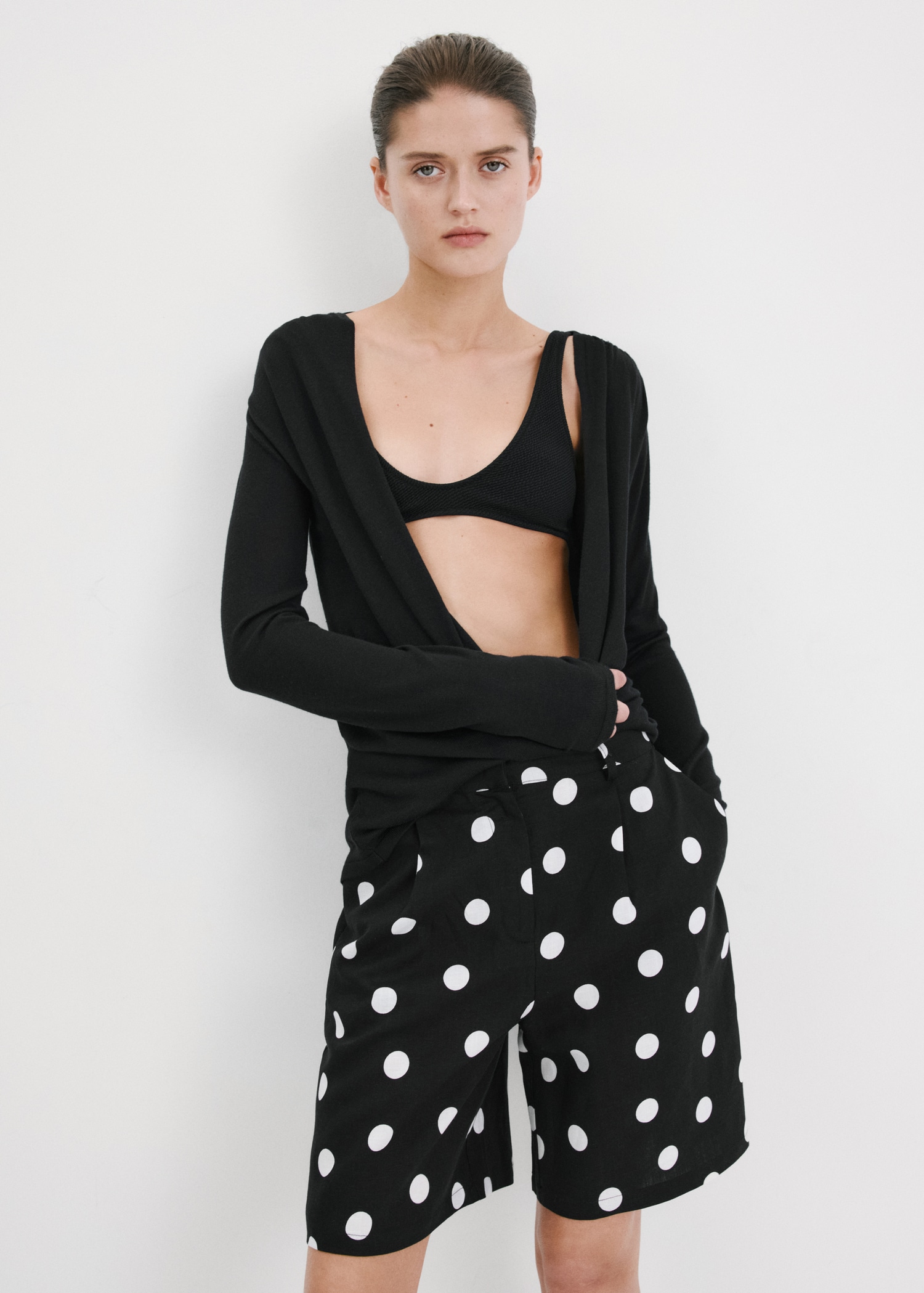 Shorts en lyocell à pois - Détail de l'article 2