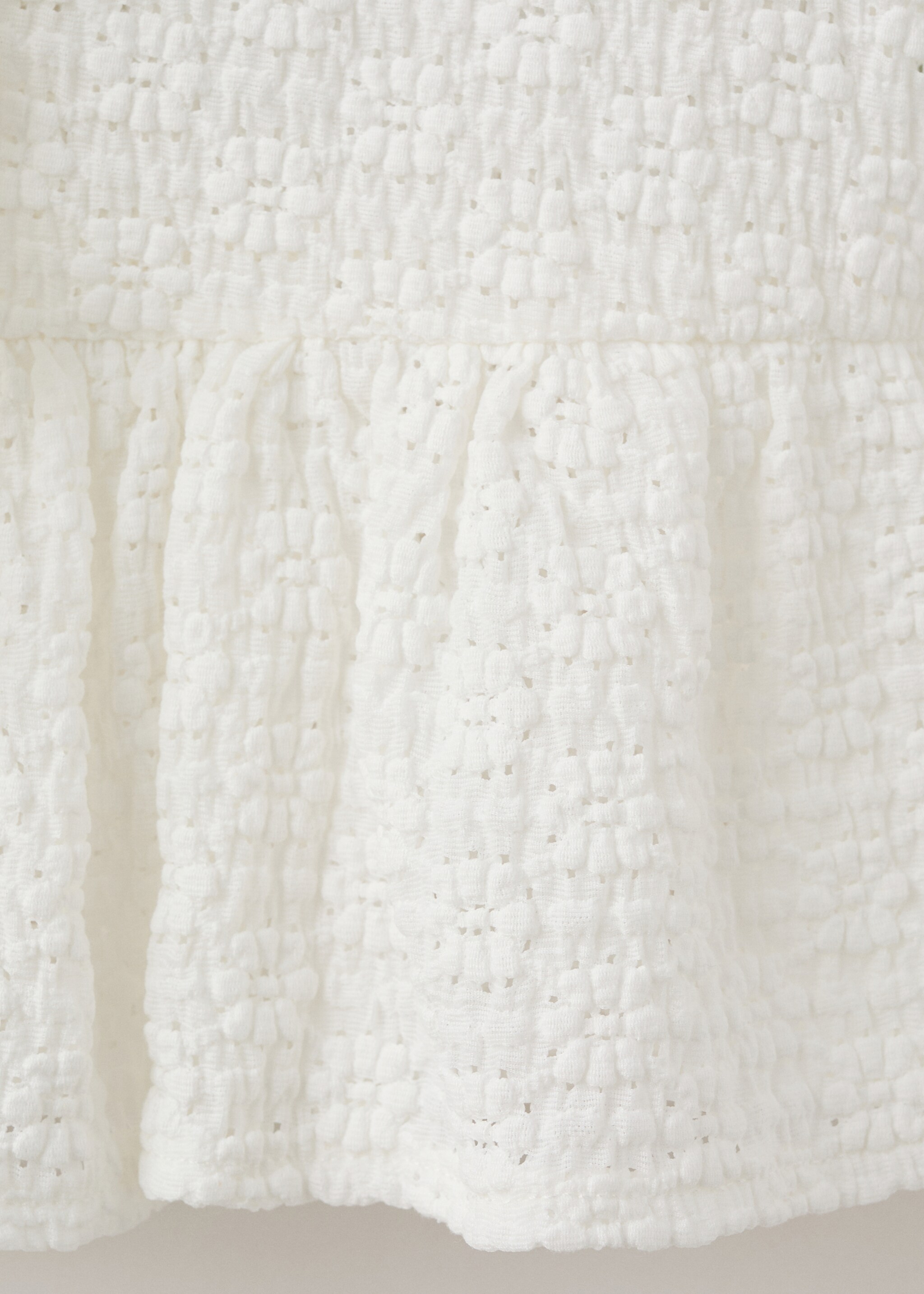 Bows floral embroidery blouse - Details of the article 0, Off White. Ref: 27097154-00.