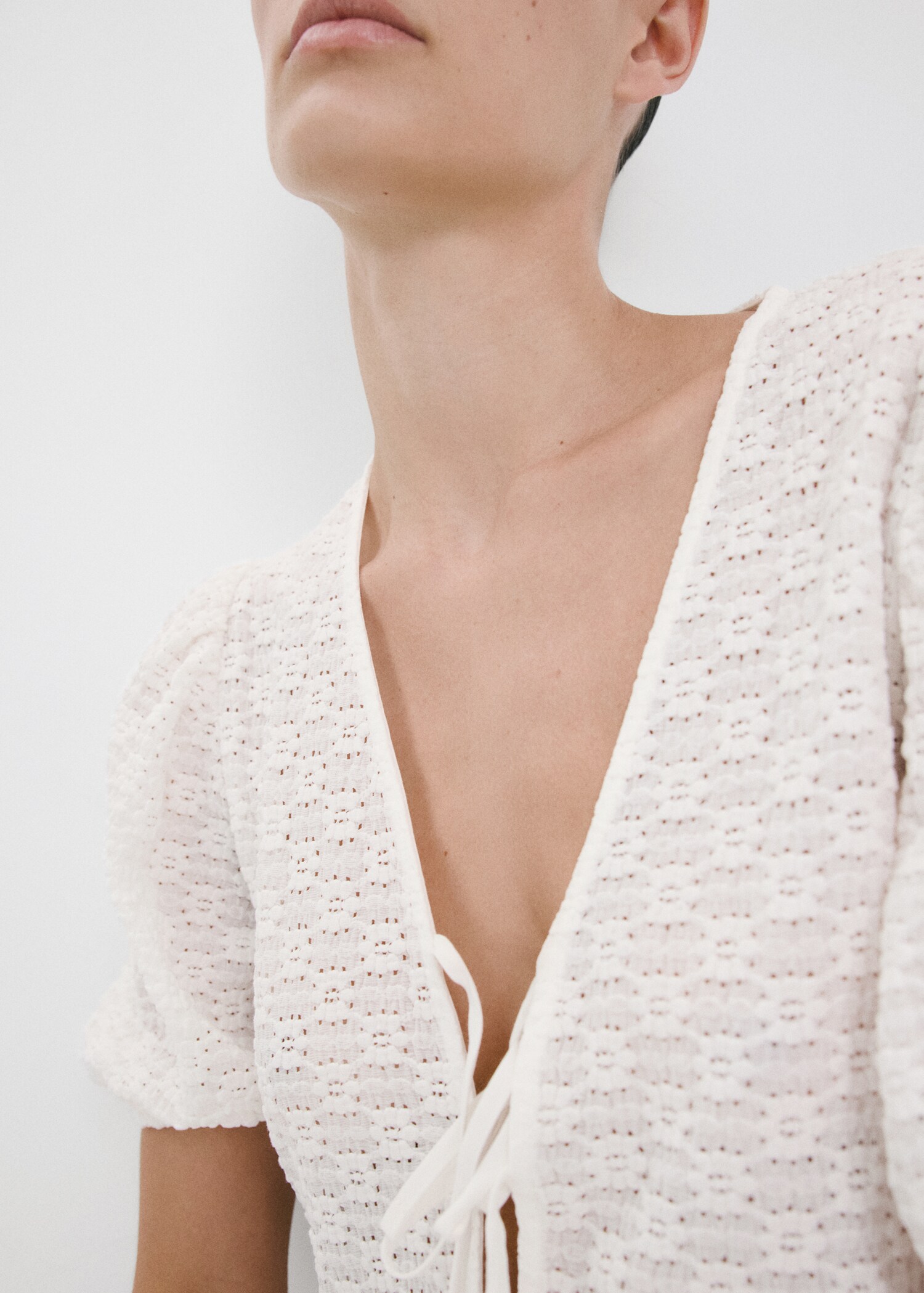 Bows floral embroidery blouse - Details of the article 1