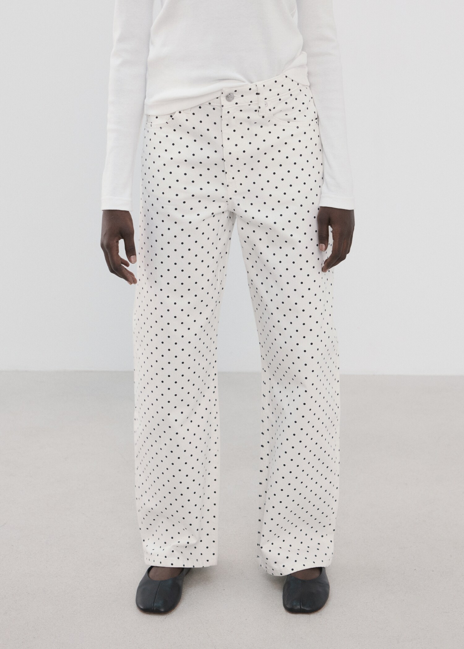 Polka dot balloon jeans - Medium plane