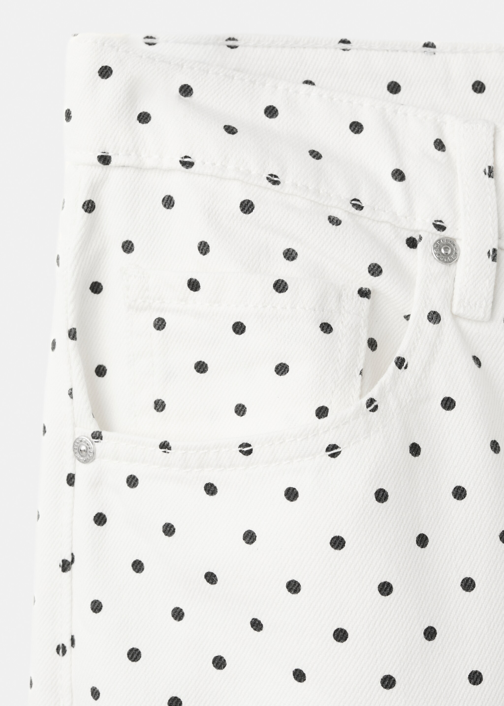 Polka dot balloon jeans - Details of the article 0, White. Ref: 27097158-00.