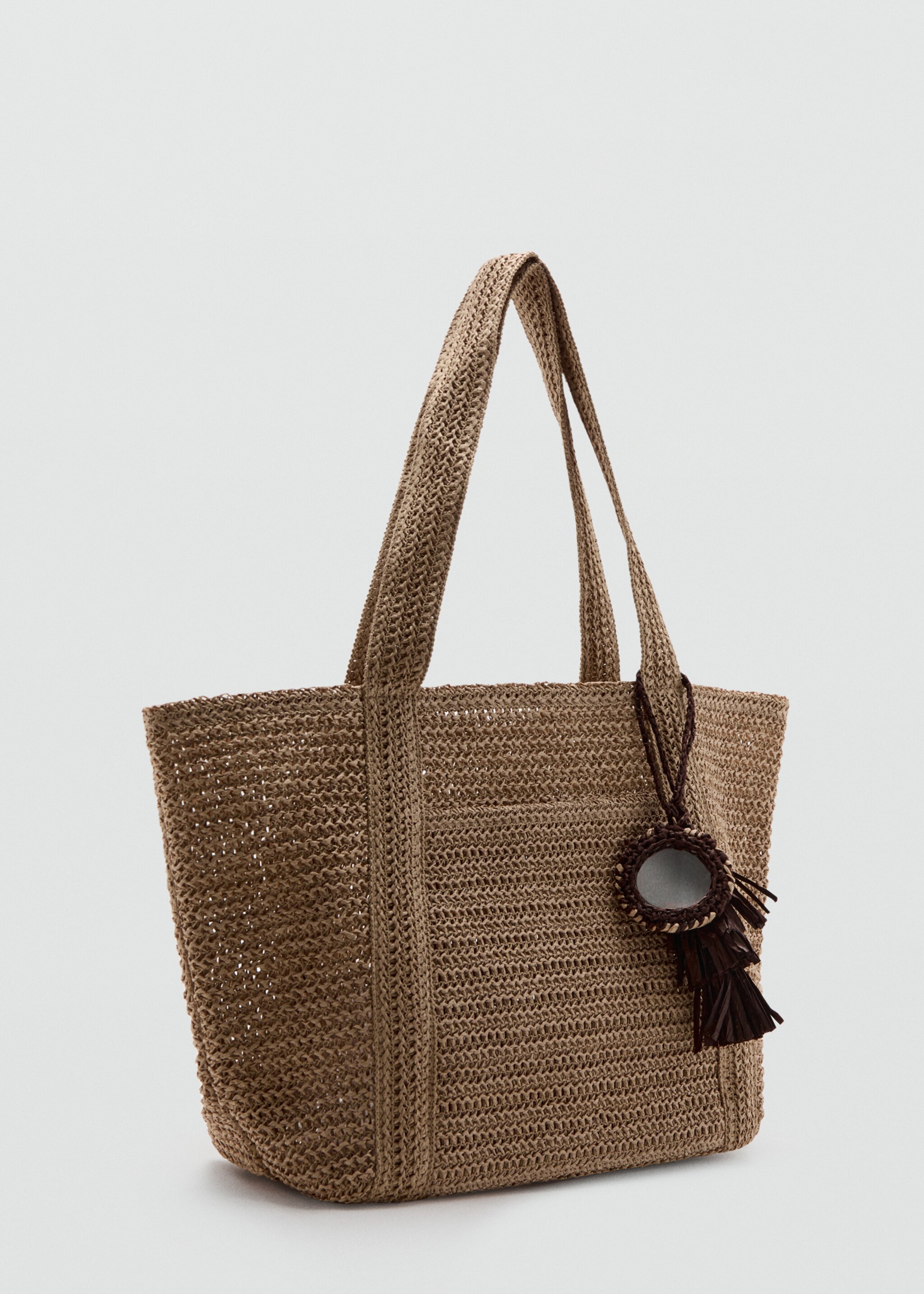 Natural fibre tote bag - Medium plane, Beige. Ref: 27097159-00.