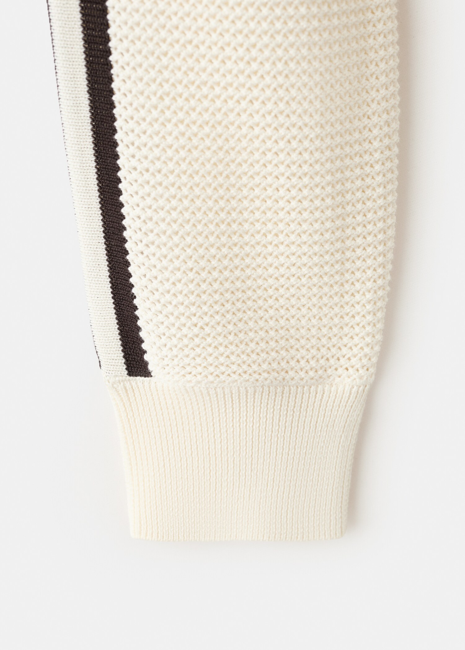 Contrast stripe zip cardigan - Details of the article 0