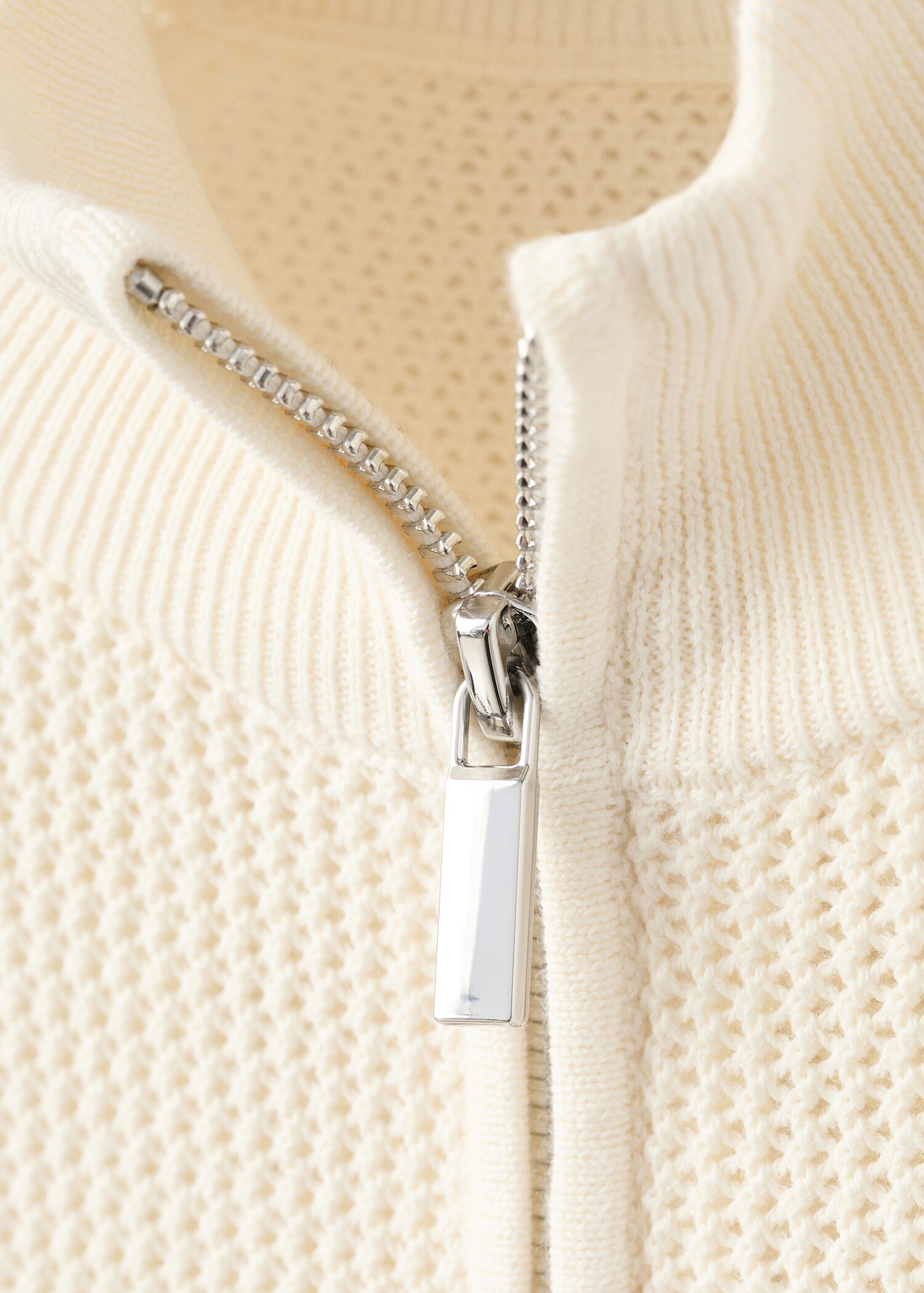 Contrast stripe zip cardigan - Details of the article 8