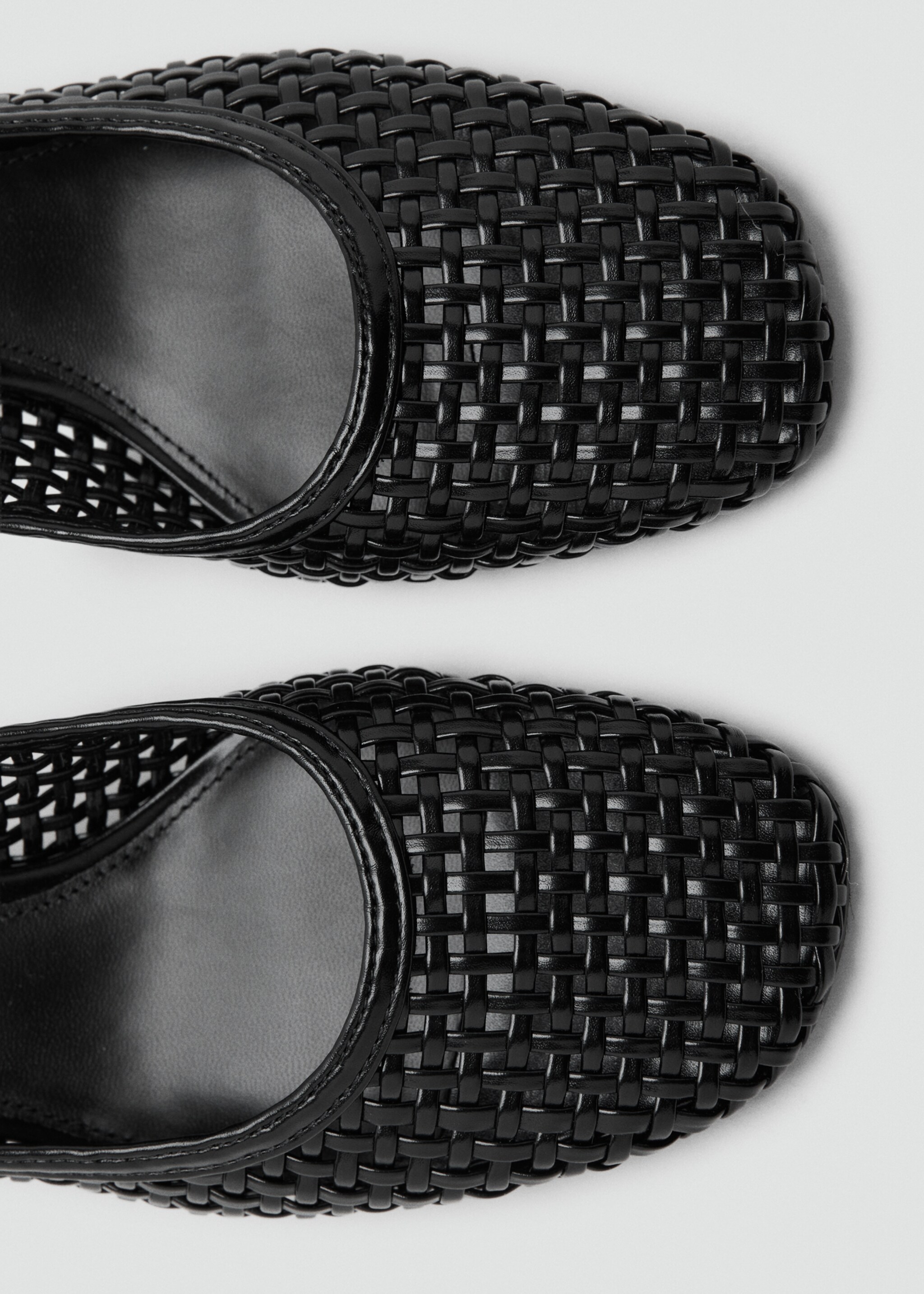 حذاء بكعب عالي مضفر - تفاصيل المنتج 2, أسود. Ref: 27097776-00.