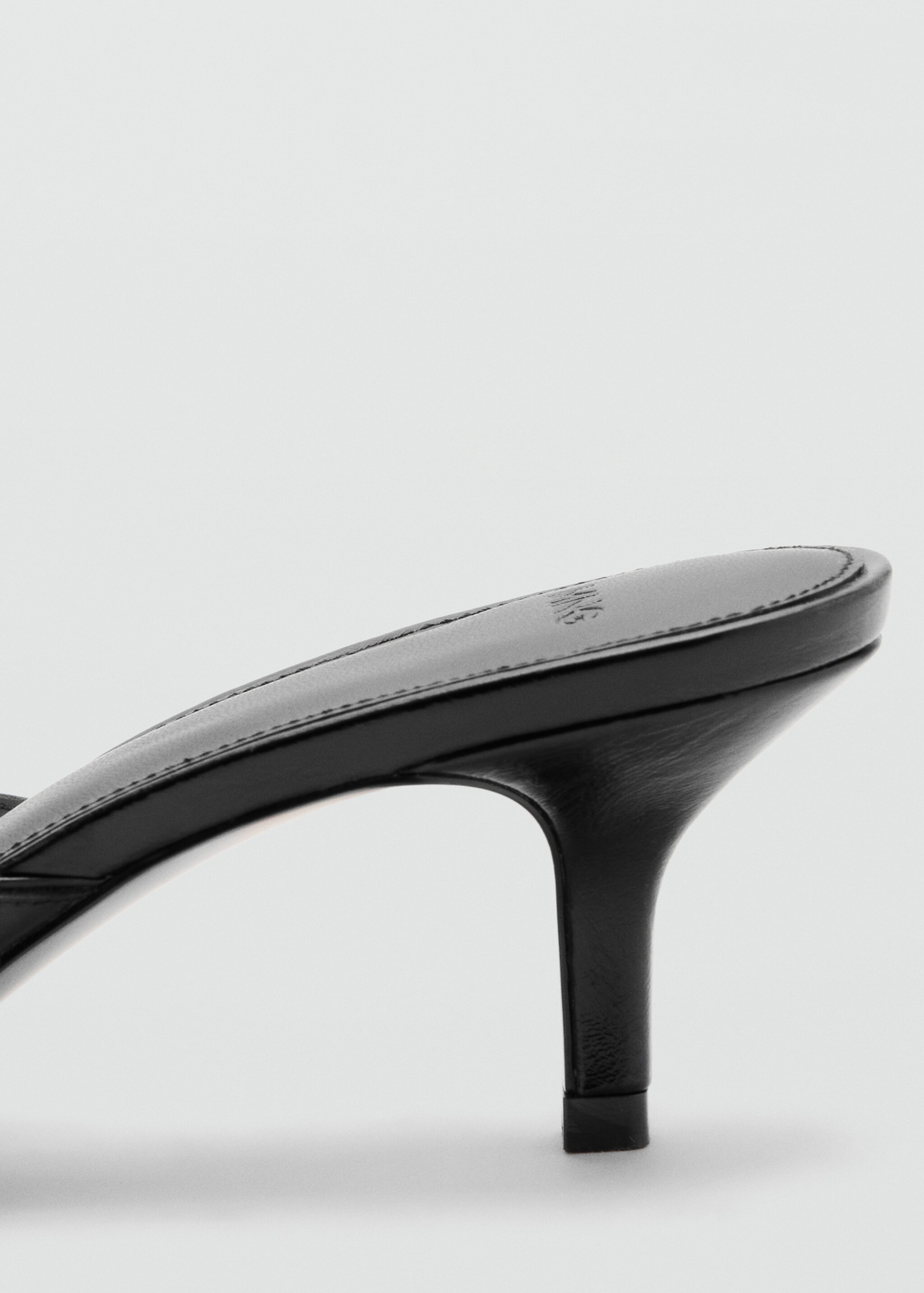 Pointed-toe leather heeled shoes - Details of the article 1, Black. Ref: 27097777-00.