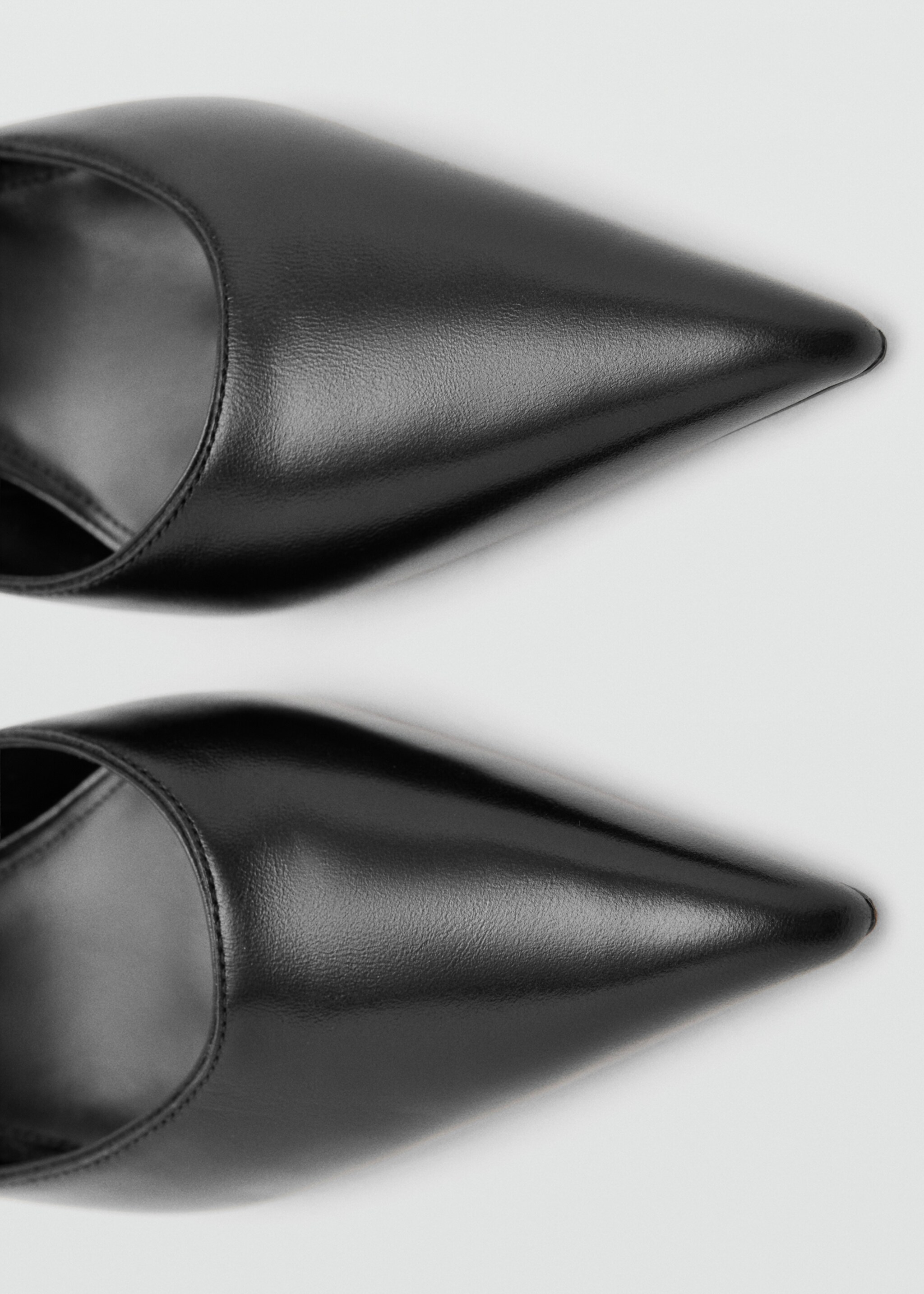 Pointed-toe leather heeled shoes - Details of the article 2, Black. Ref: 27097777-00.