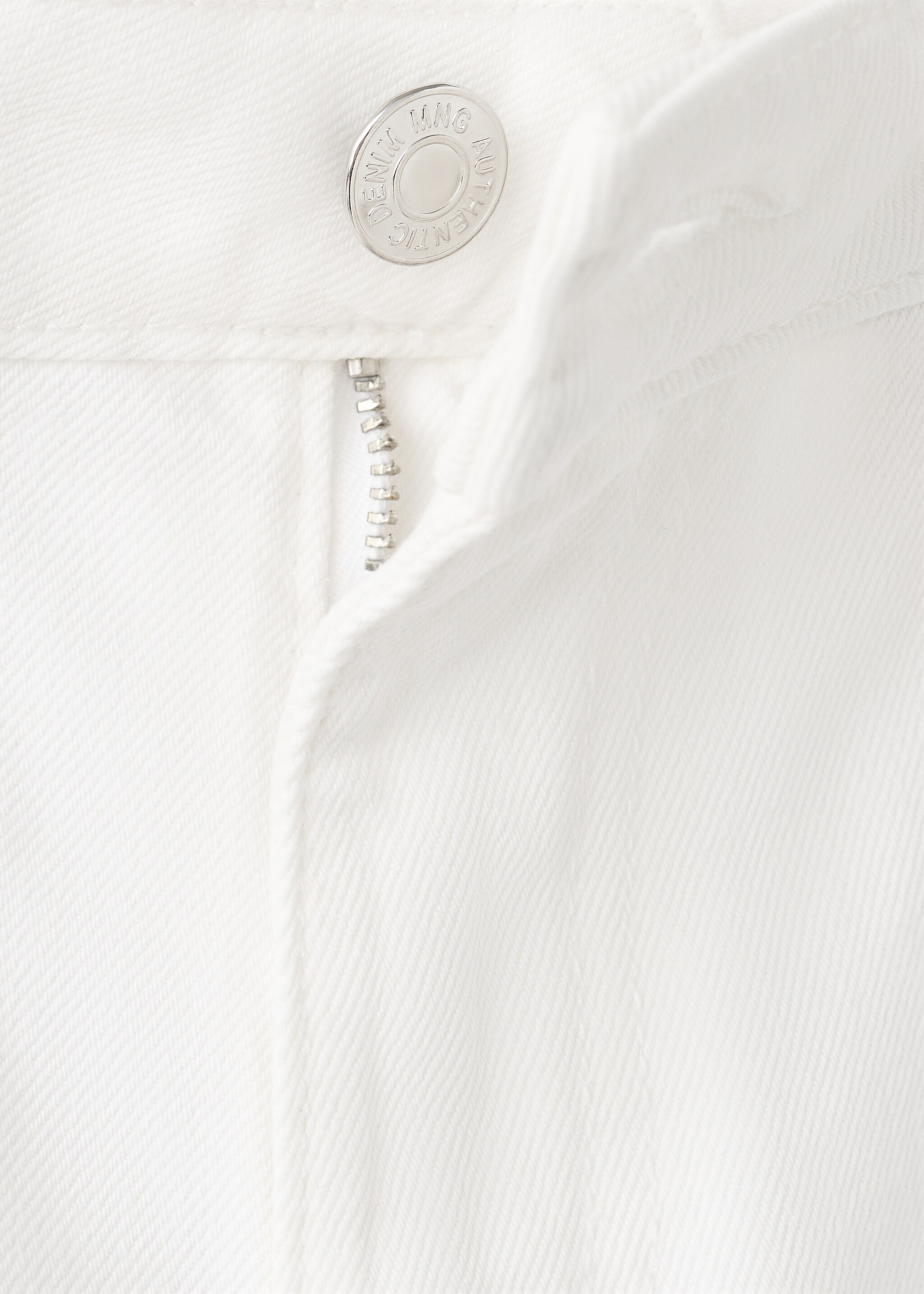 Embroidered cutwork wide-leg jeans - Details of the article 8, Off White. Ref: 27097779-00.