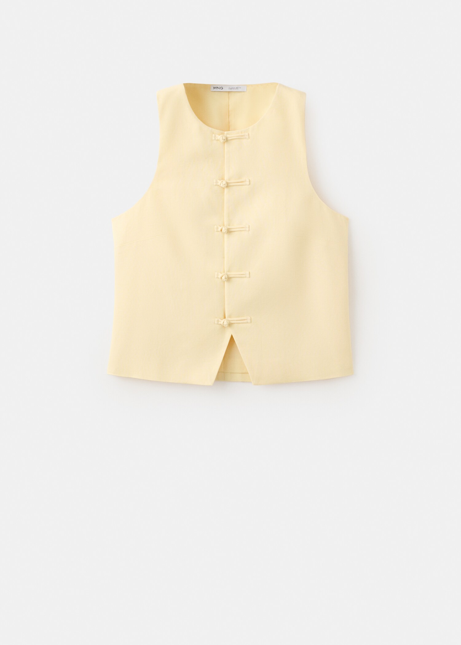 Linen-blend suit waistcoat - Article without model